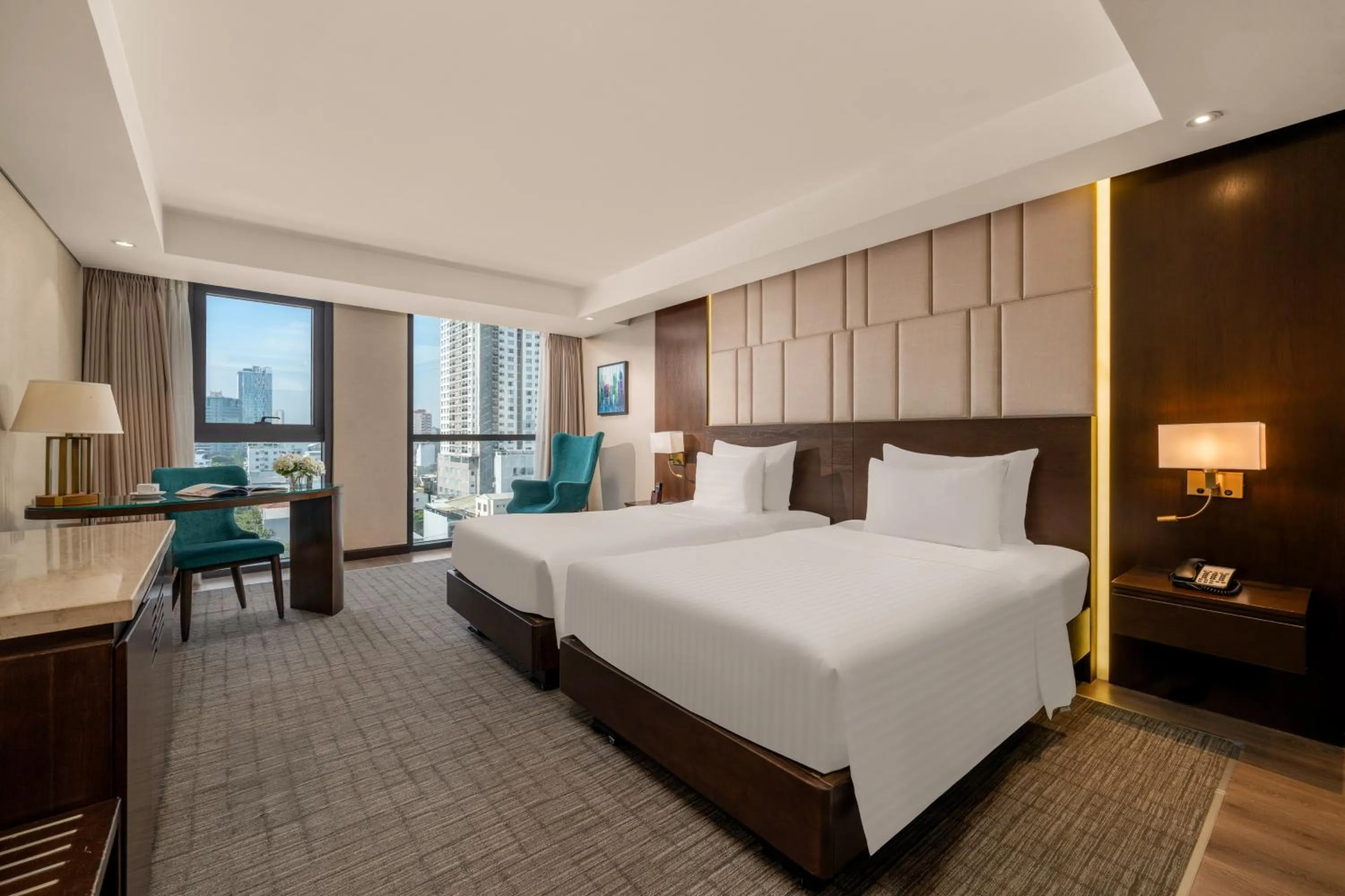 Bed in New Orient Hotel Da Nang