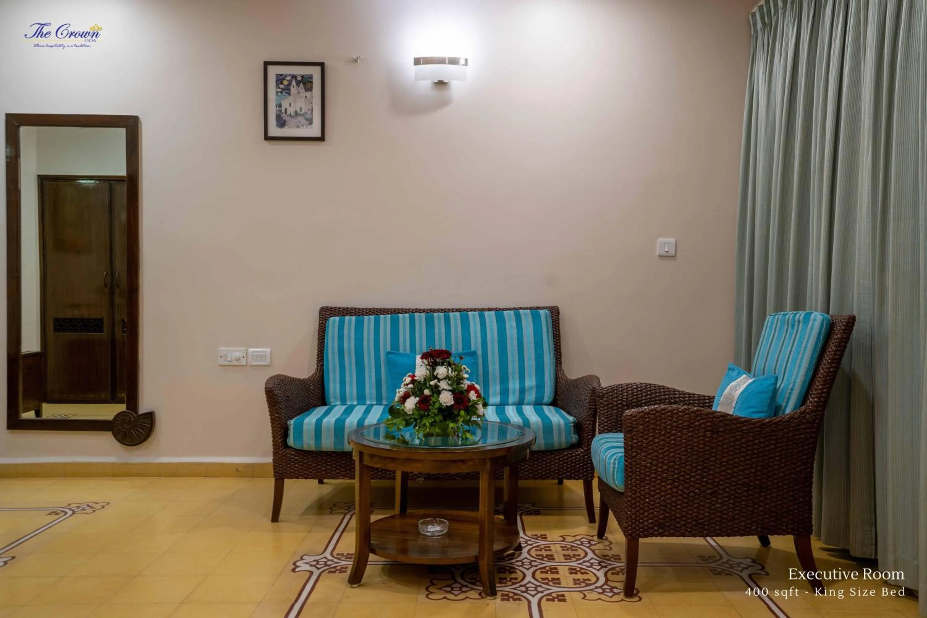 Seating area in The Crown Goa