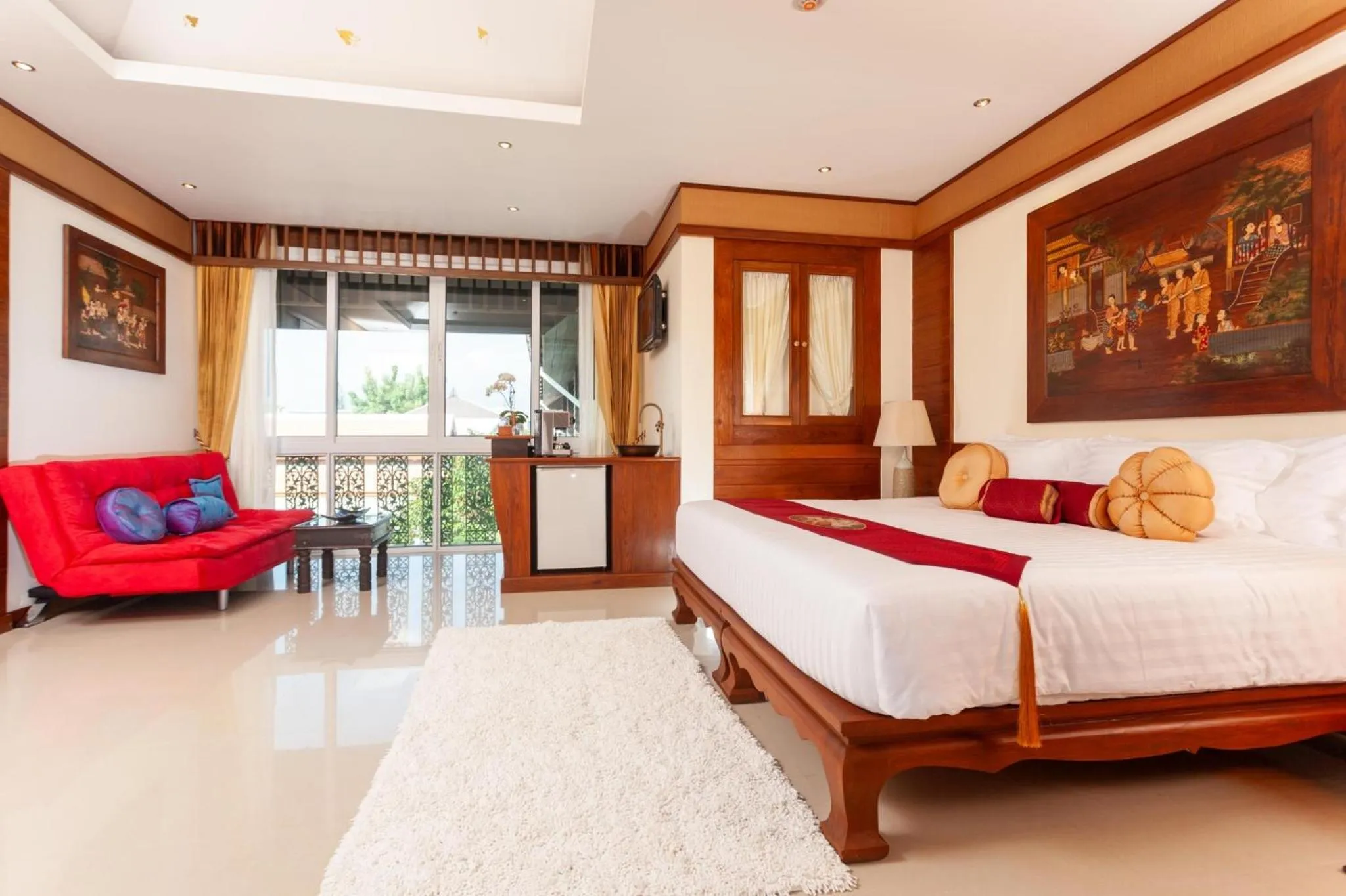 Seating area, Bed in Kodchasri Thani Hotel Chiangmai