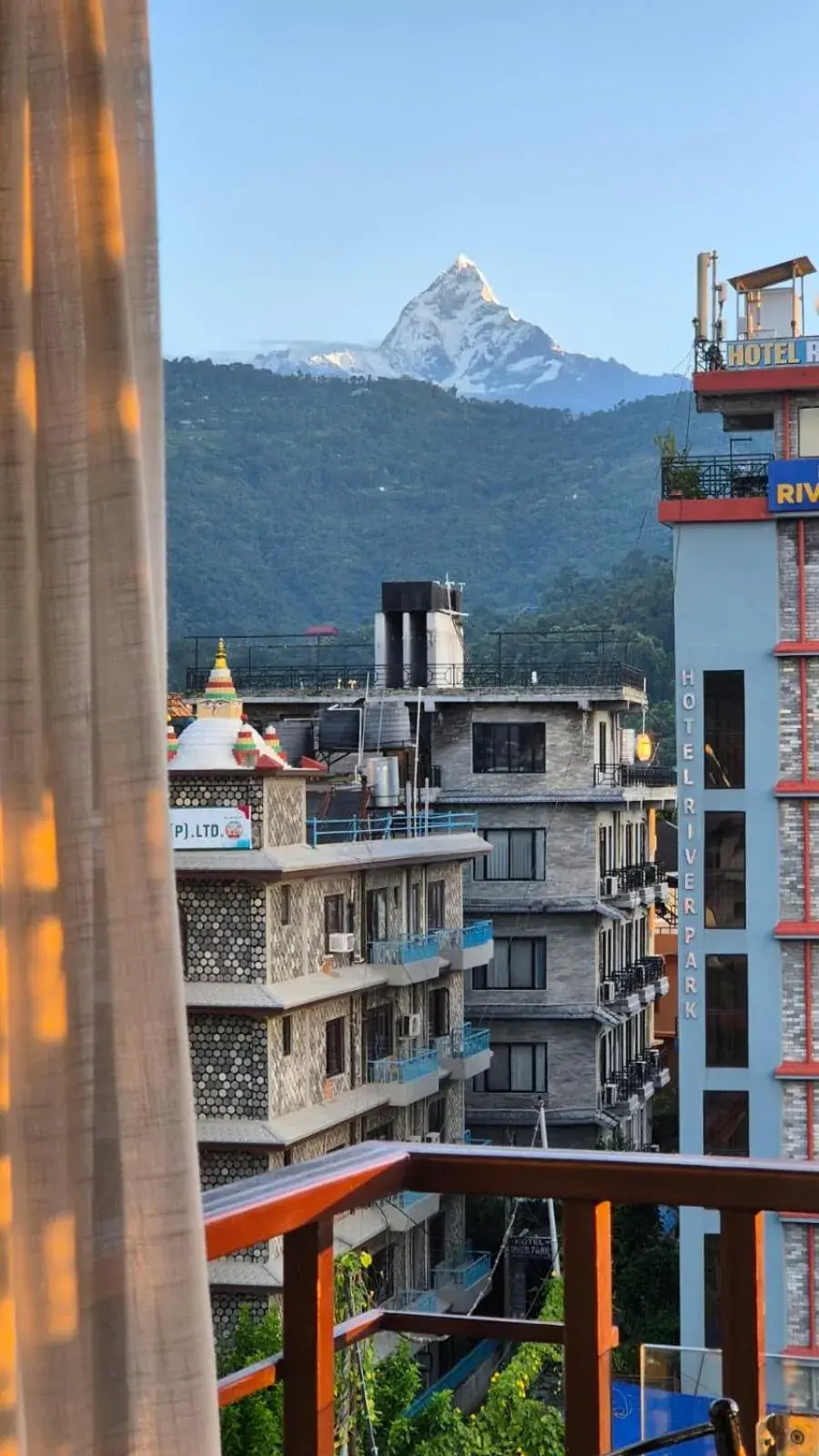 Double Room with Mountain View - single occupancy in Hotel Haven O' Ganga Double Room with Mountain View - single occupancy in Hotel Haven O' Ganga