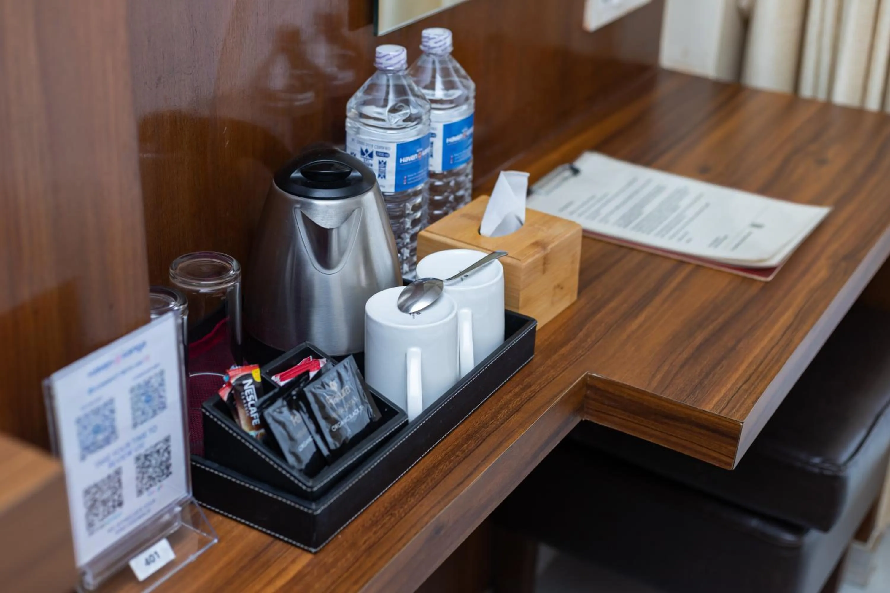 Coffee/tea facilities in Hotel Haven O' Ganga