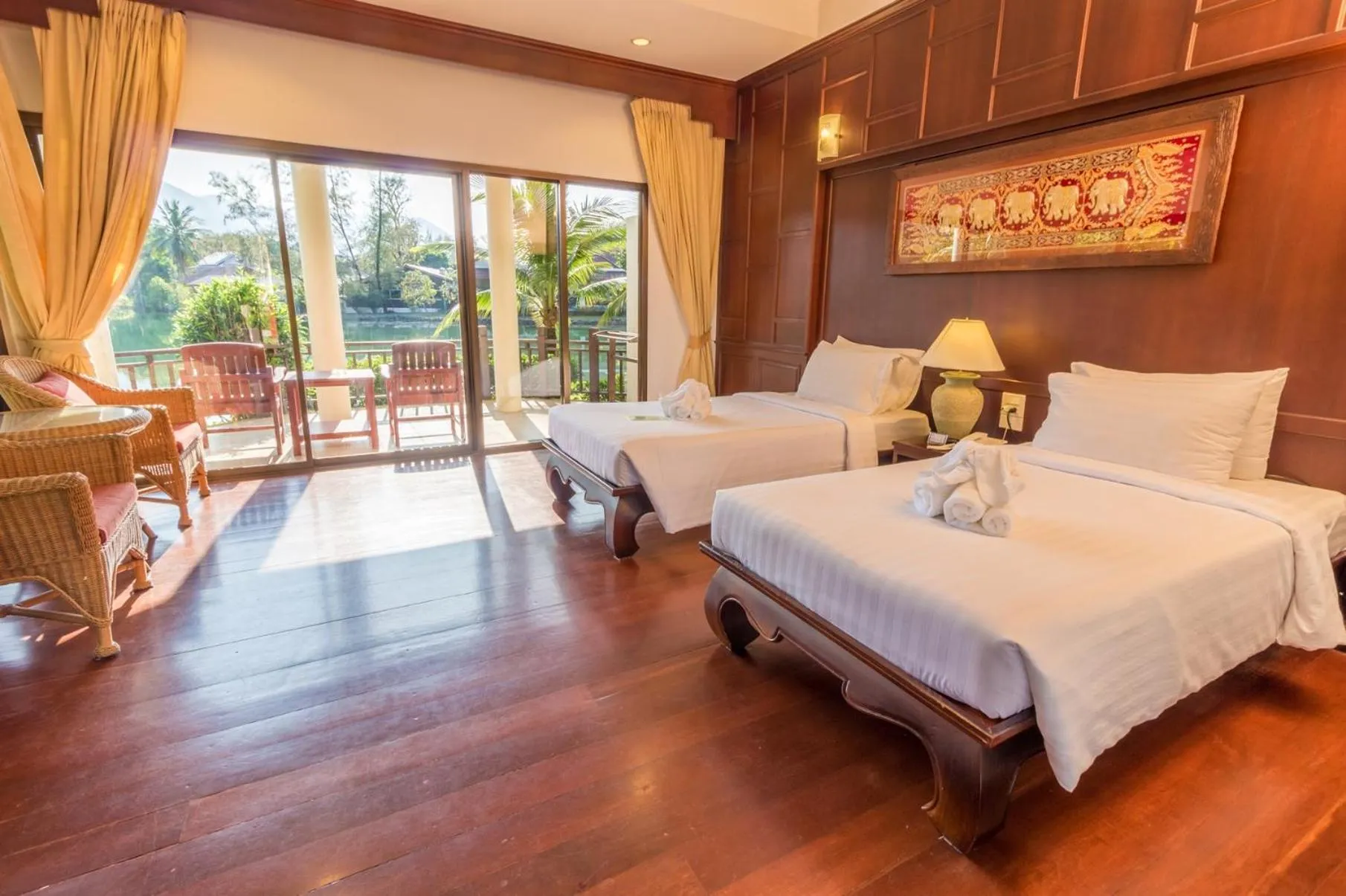Property building, Bed in Klong Prao Resort