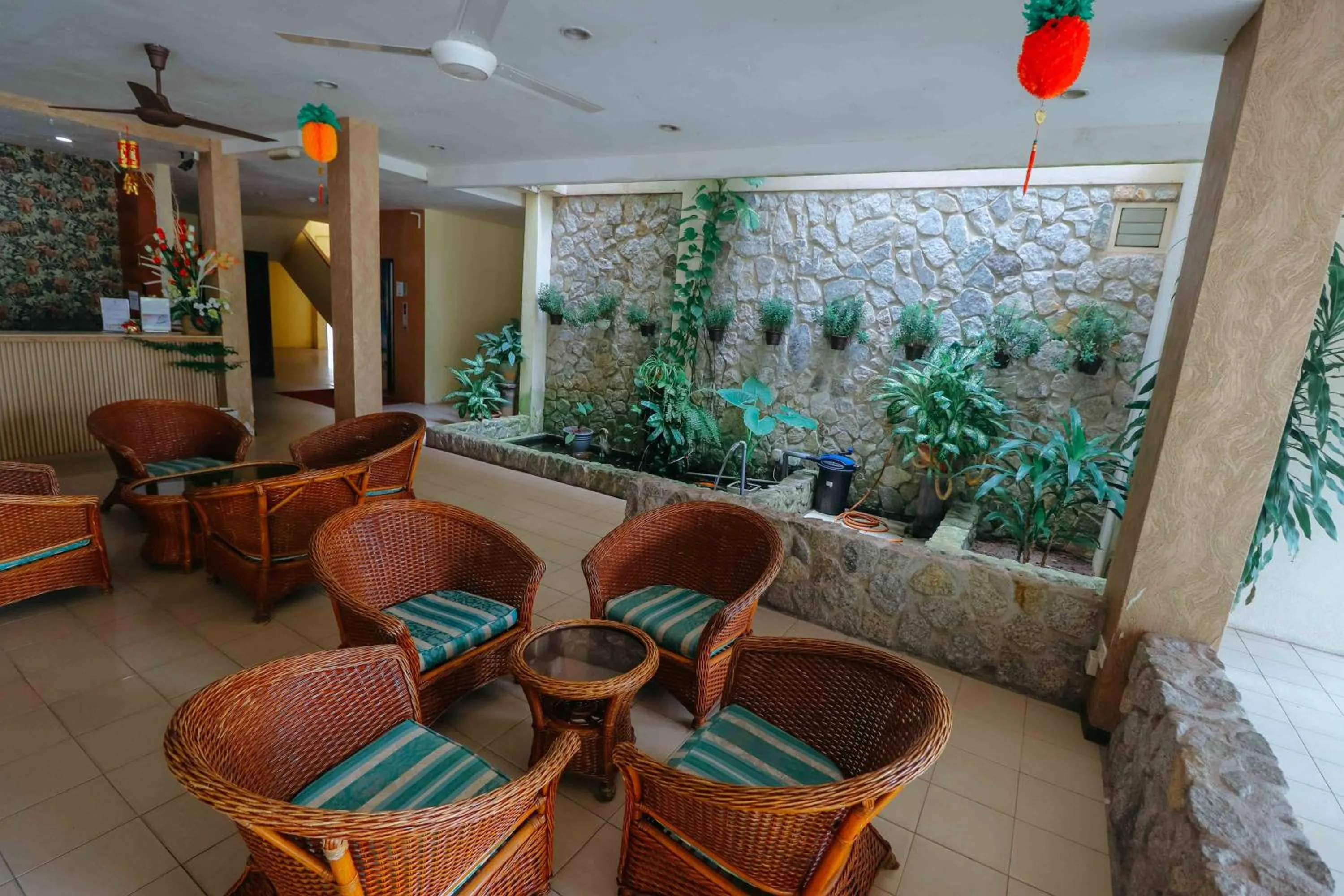 Seating area in Virgo Batik Resort Teluk Batik Lumut