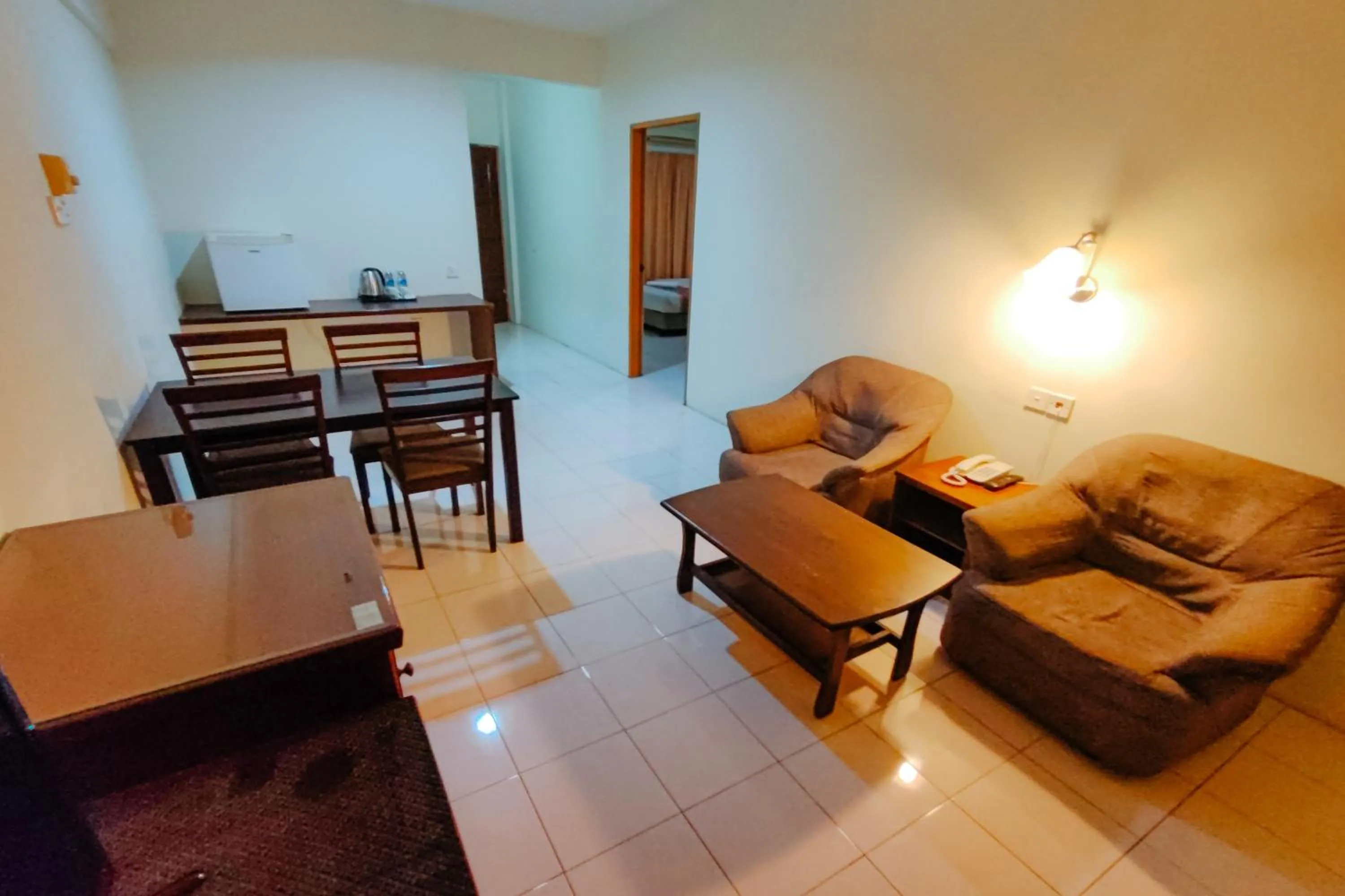 Living room in Virgo Batik Resort Teluk Batik Lumut