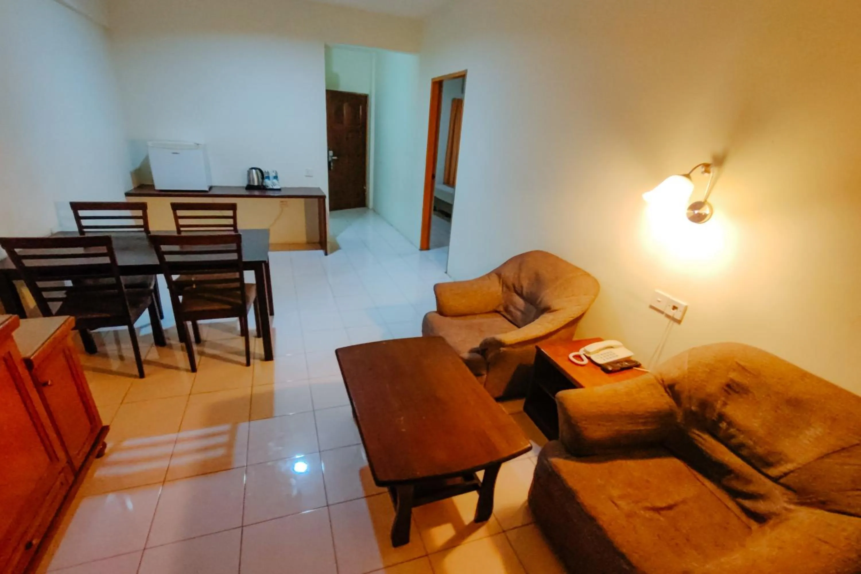 Living room in Virgo Batik Resort Teluk Batik Lumut