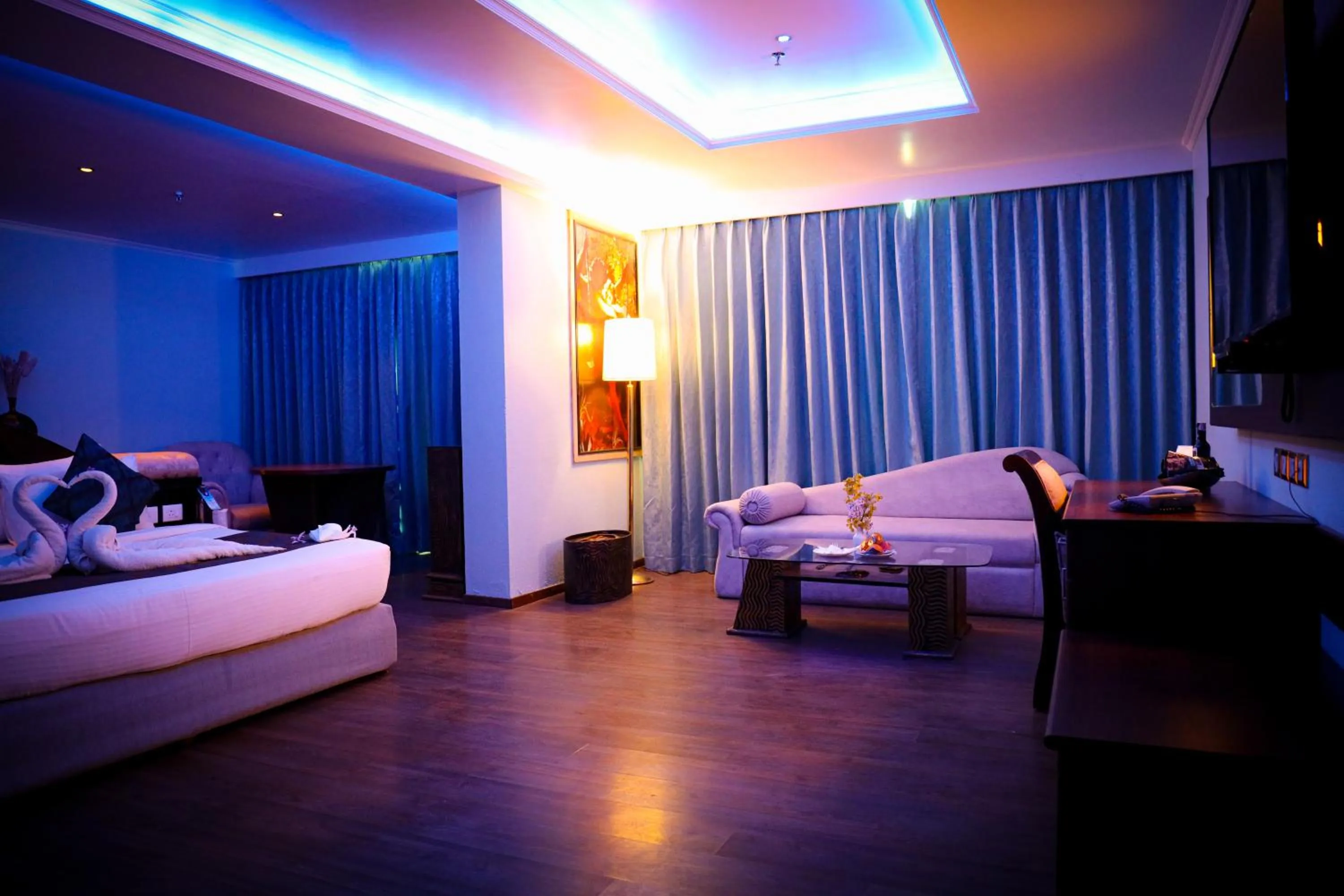 Bed in The Quilon Beach Hotel and Convention Center