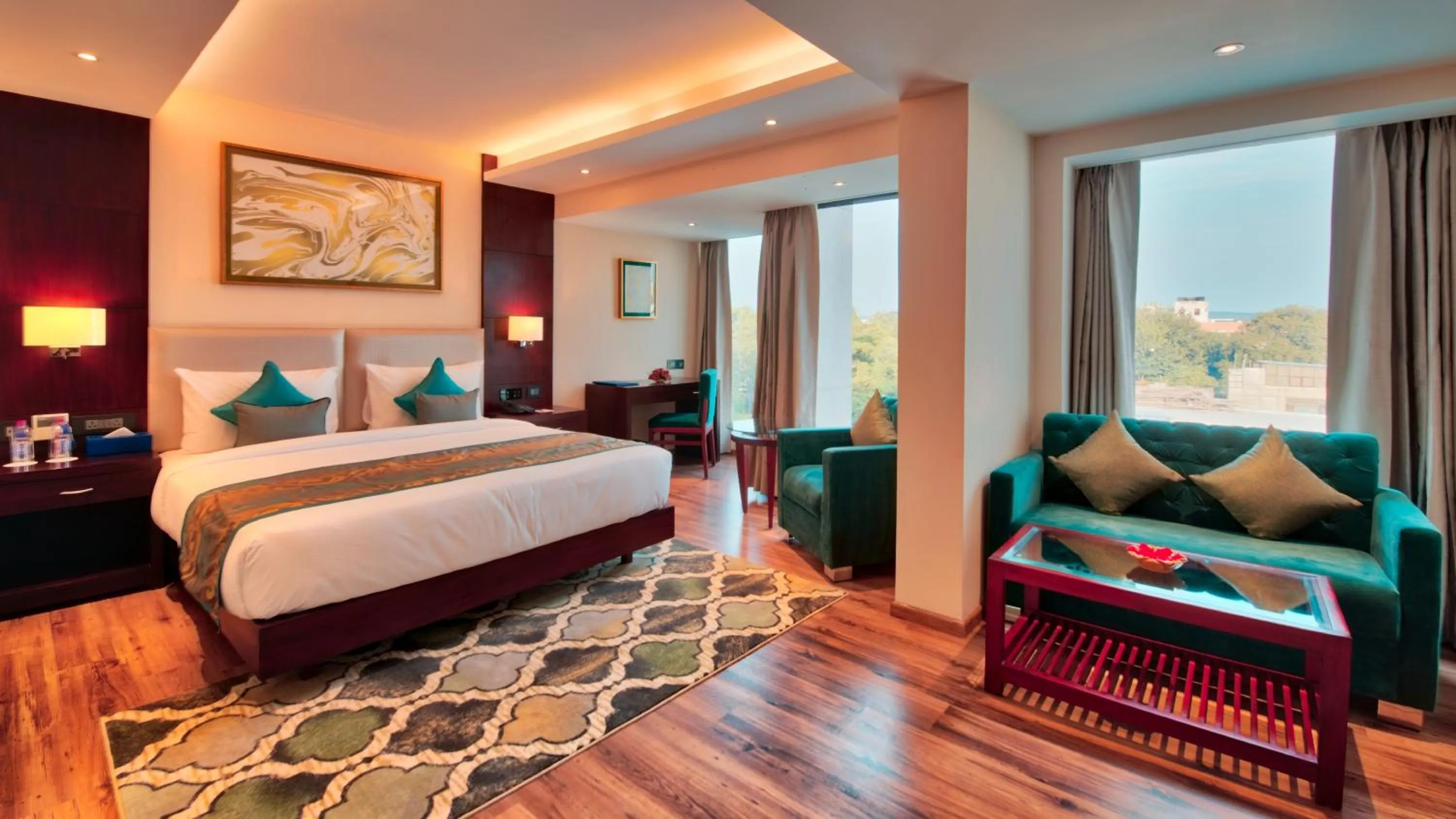 Bedroom, Bed in Golden Tulip Essential Jaipur