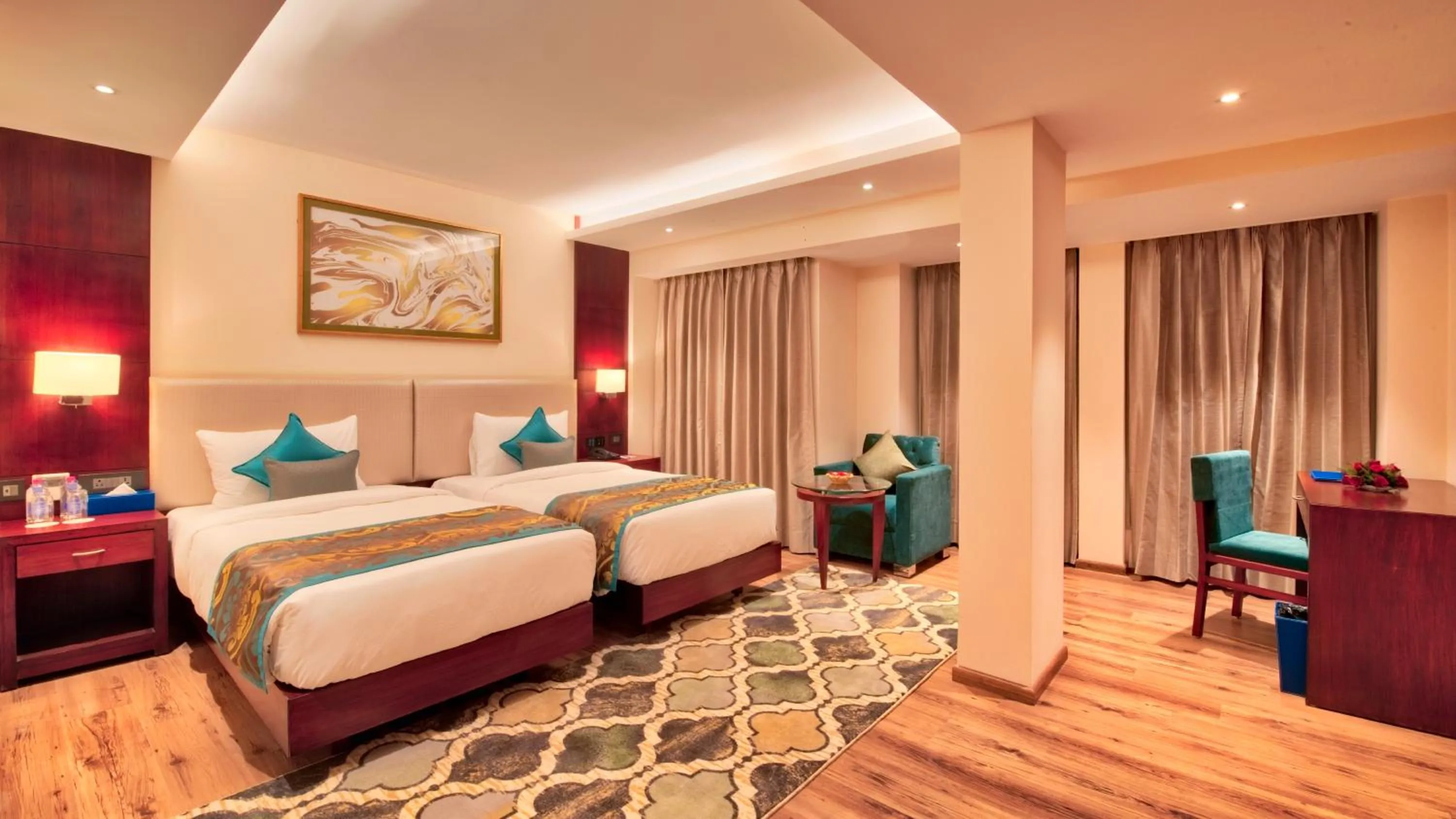 Bedroom, Bed in Golden Tulip Essential Jaipur