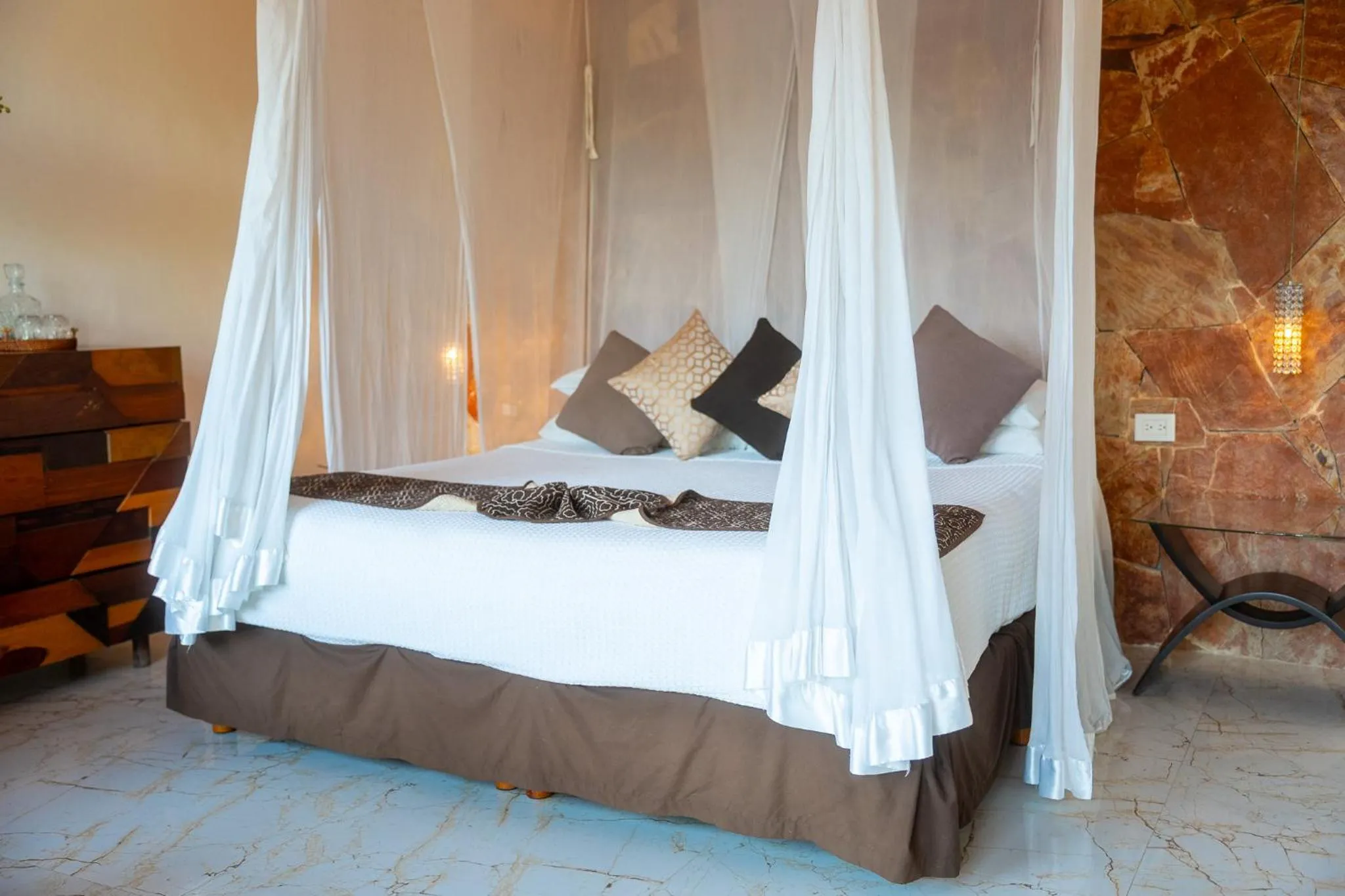 Bed in Cabañas Luxury con Lagoon Club - Adults Only