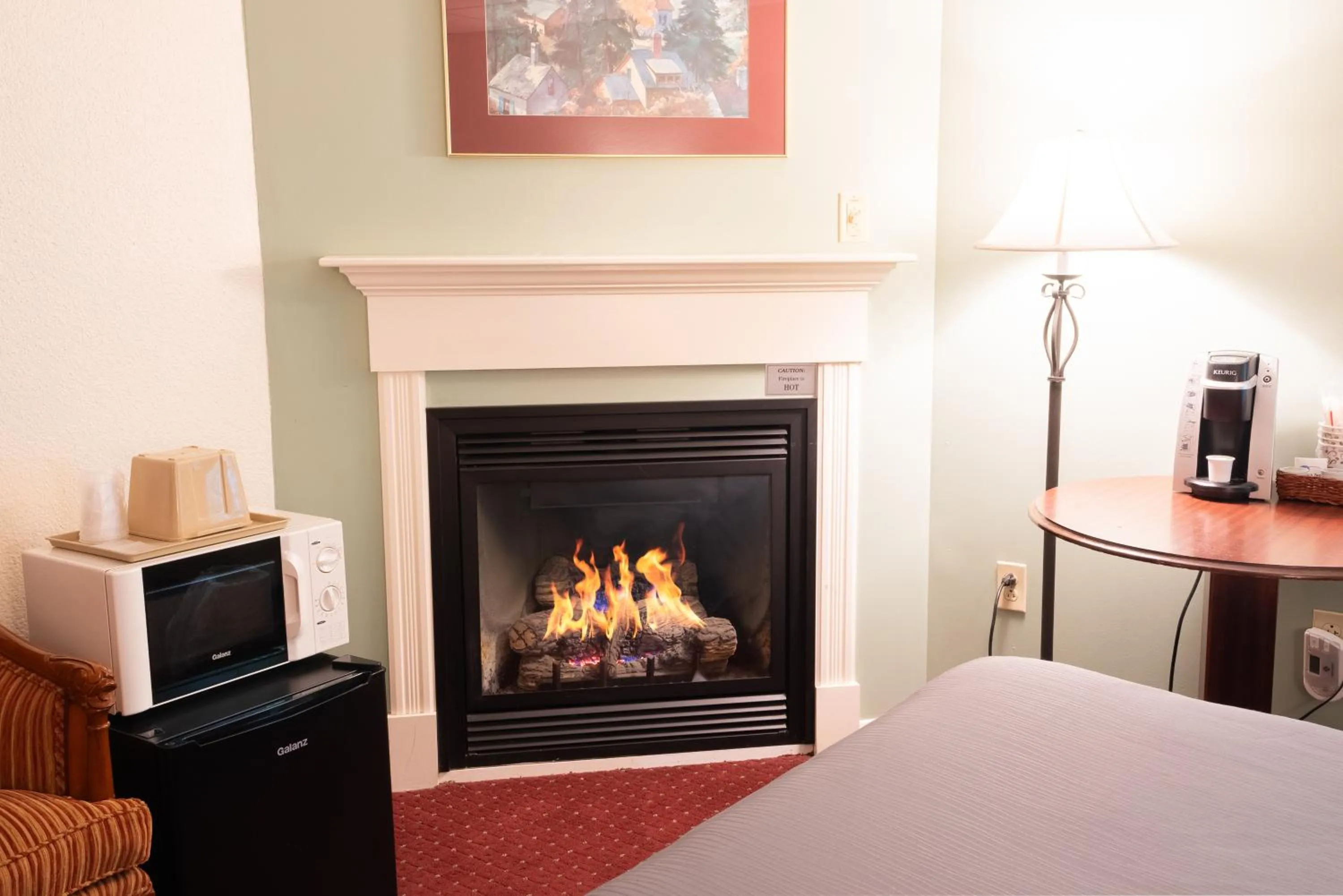 fireplace in Fireside Inn and Suites Bangor
