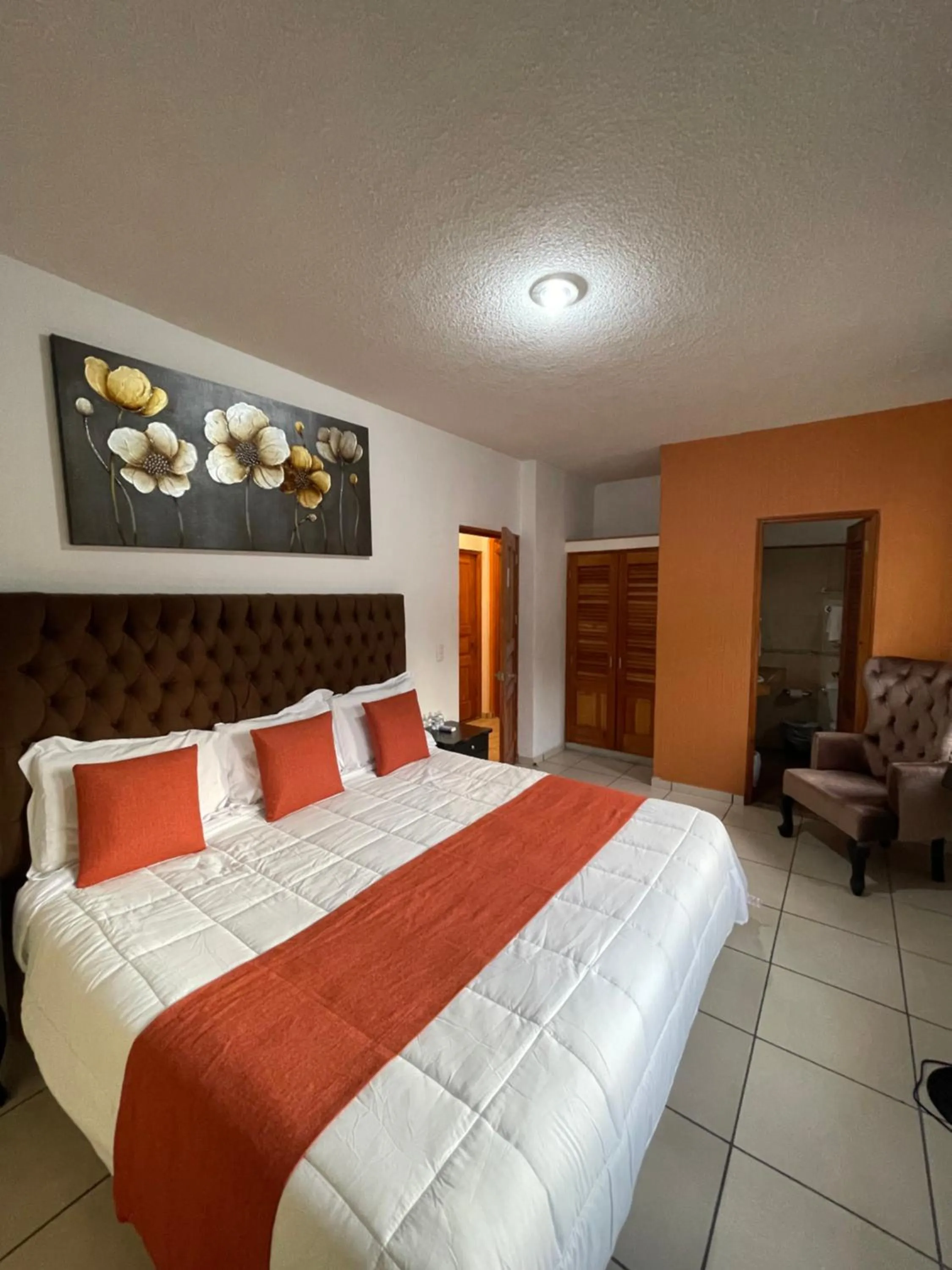 Bed in Hotel & Balneario Los Angeles