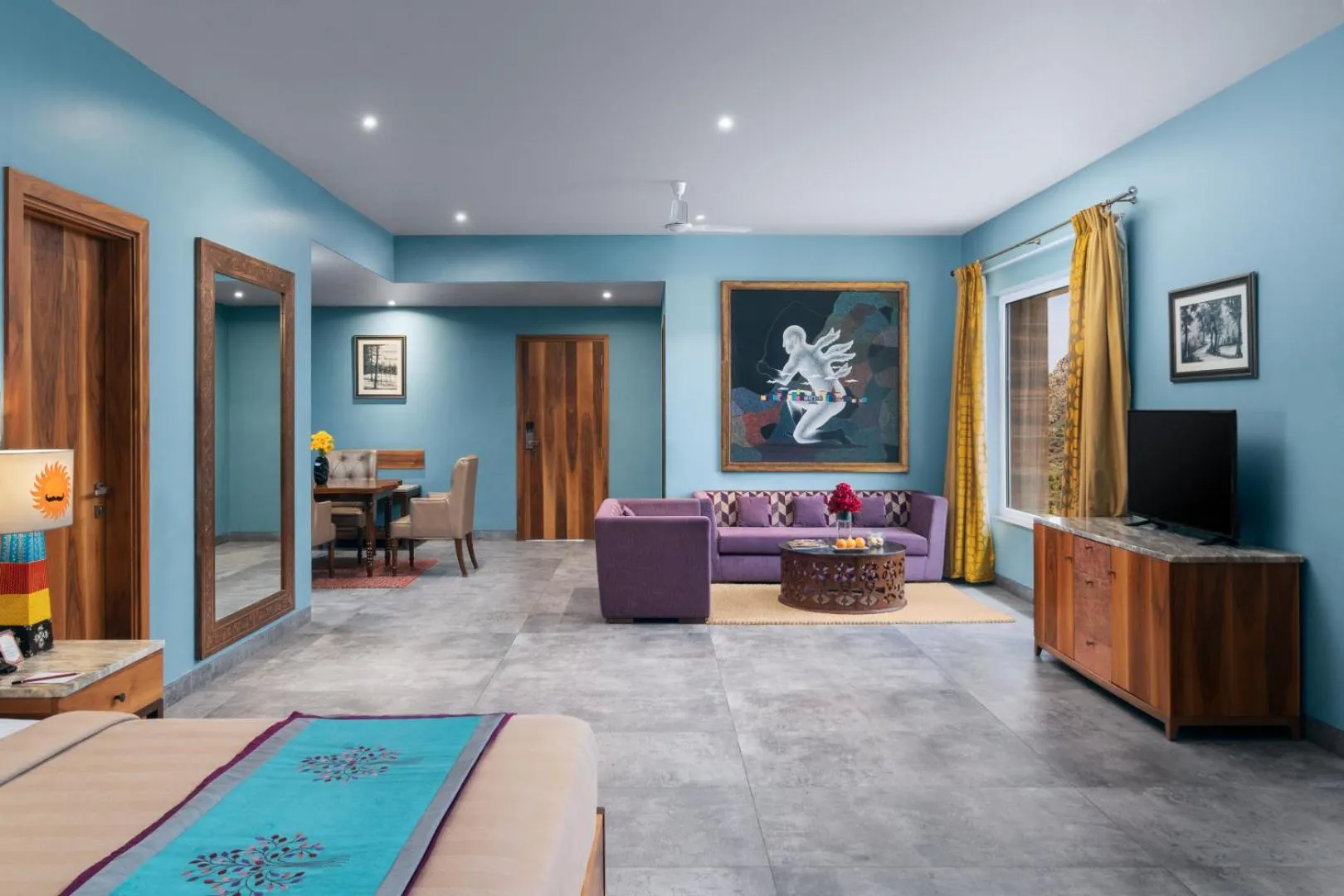 Bedroom in juSTa Luxe Sajjangarh Resort & Spa, Udaipur