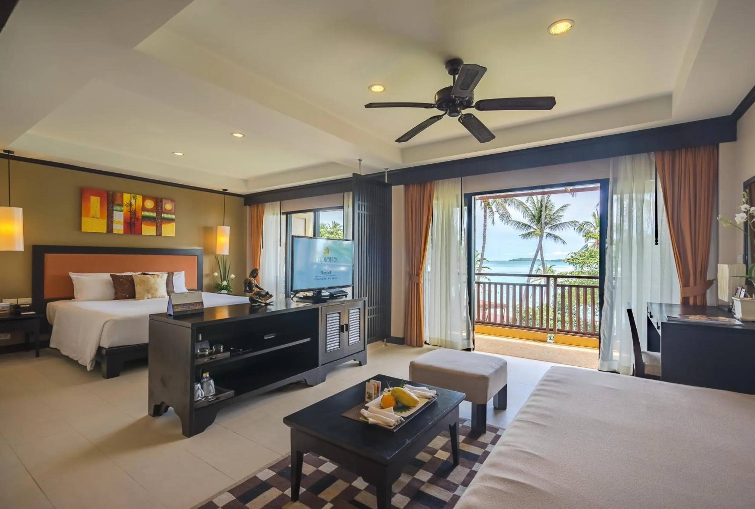 Living room, Bed in Impiana Beachfront Resort Chaweng Noi, Koh Samui