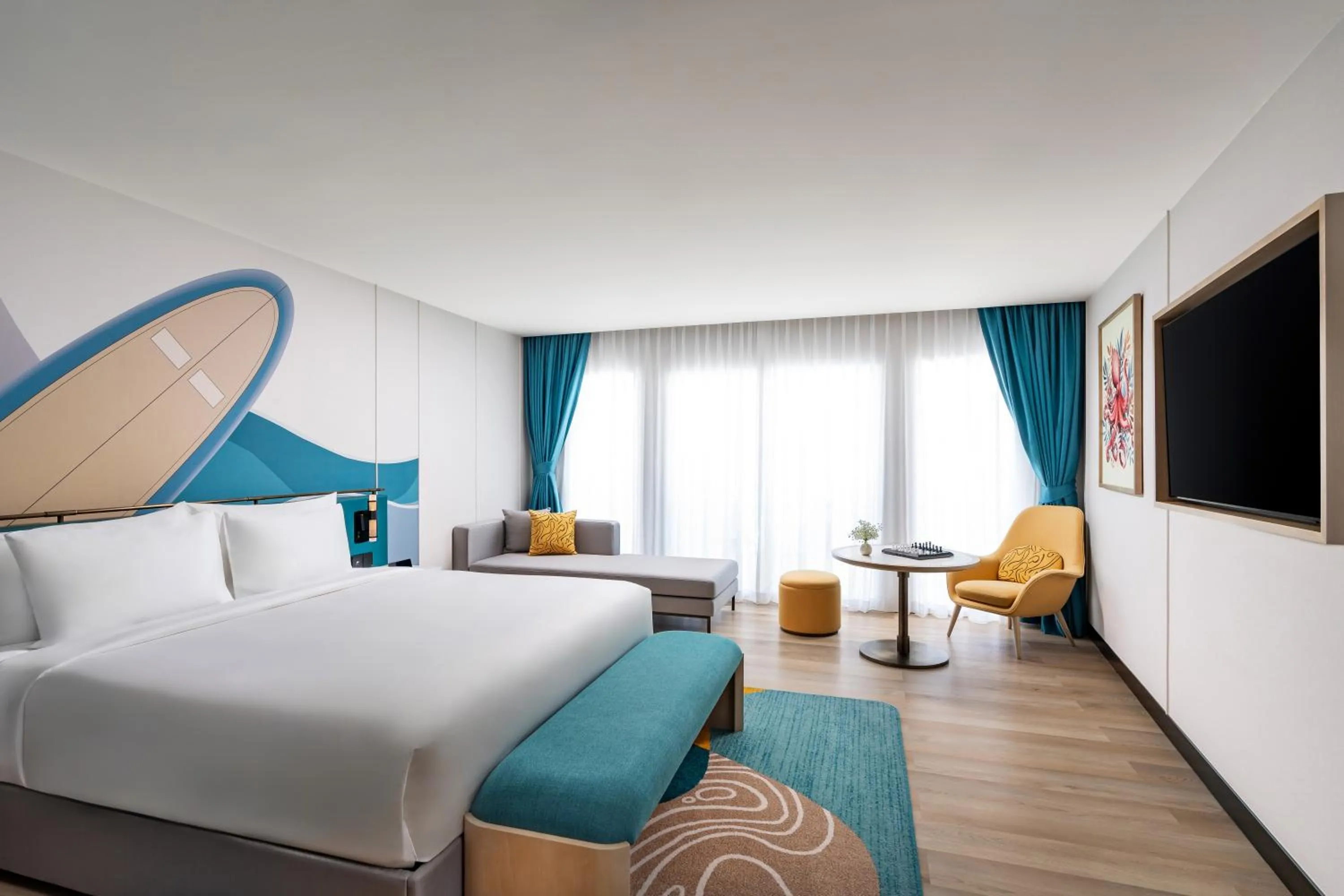 Bedroom, Bed in M Social Hotel Phuket