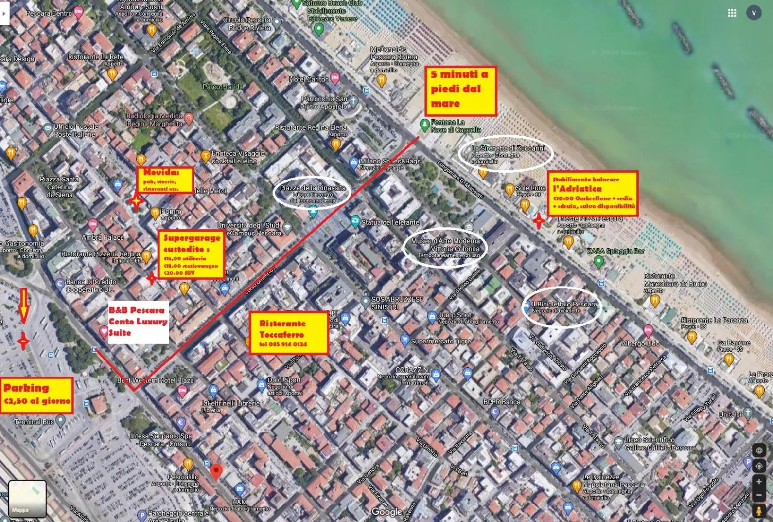 Bird's eye view in B&B Pescara Centro Luxury Suite