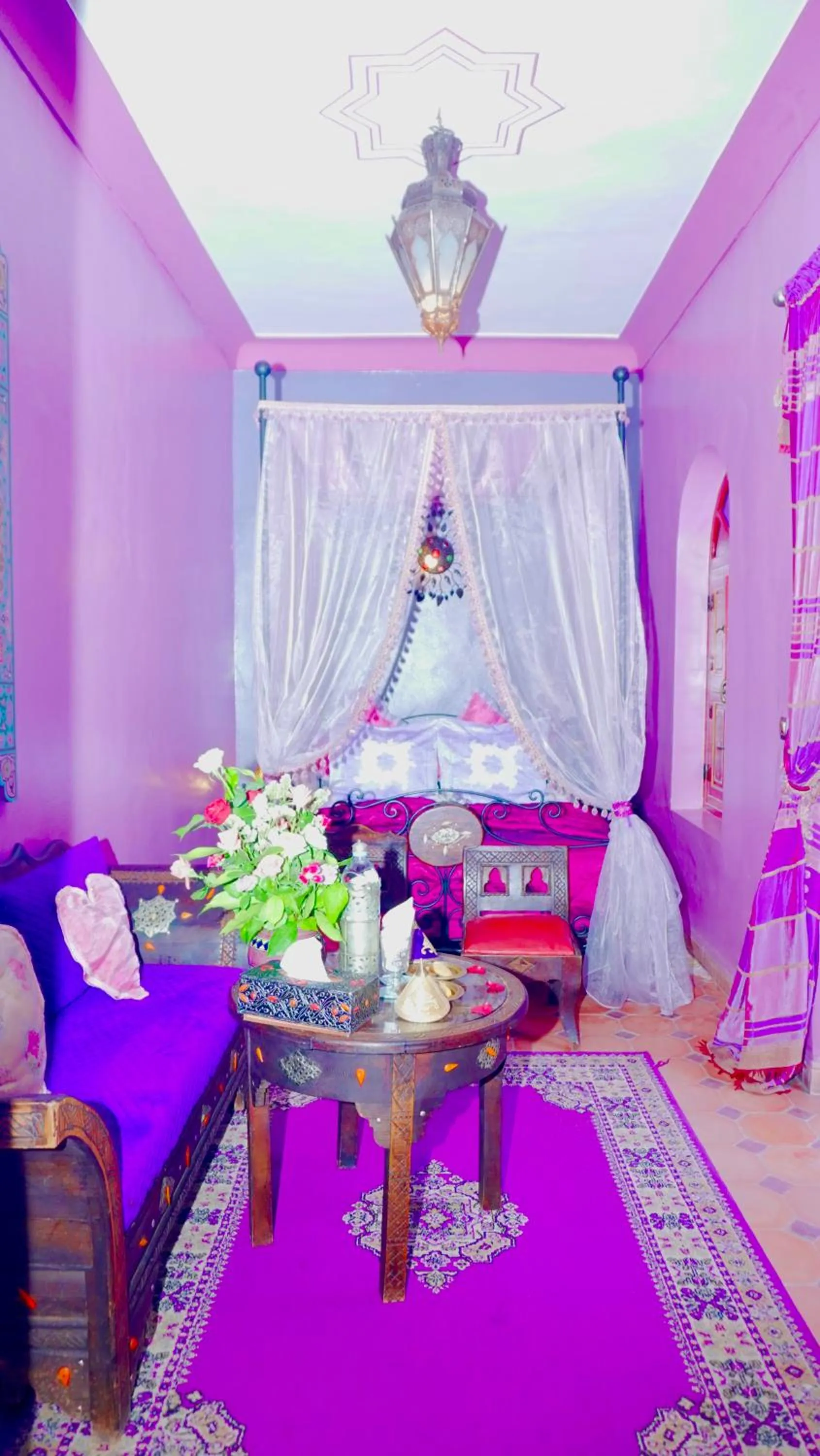 Bed in Riad bleu du Sud