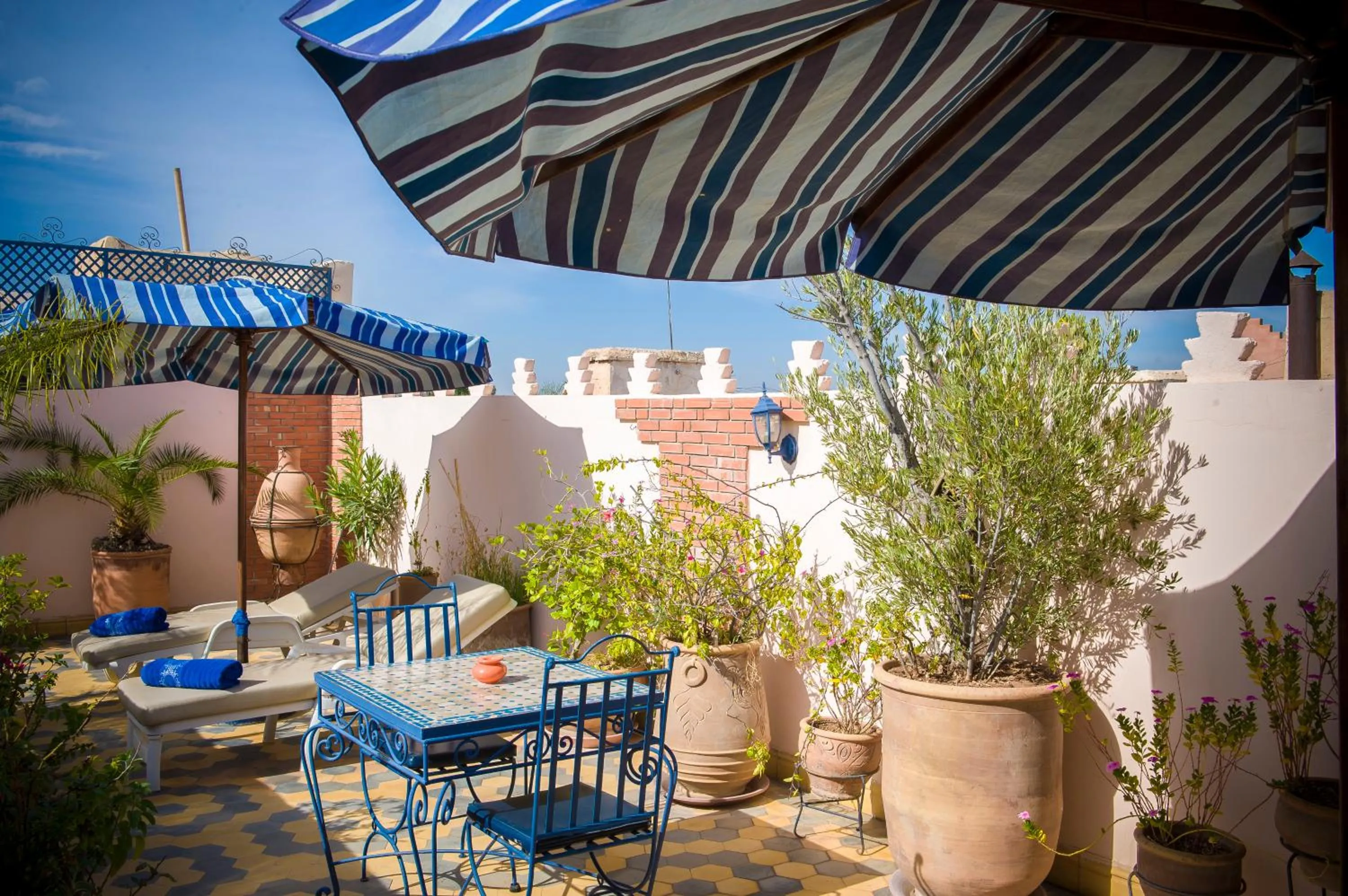 Patio in Riad bleu du Sud