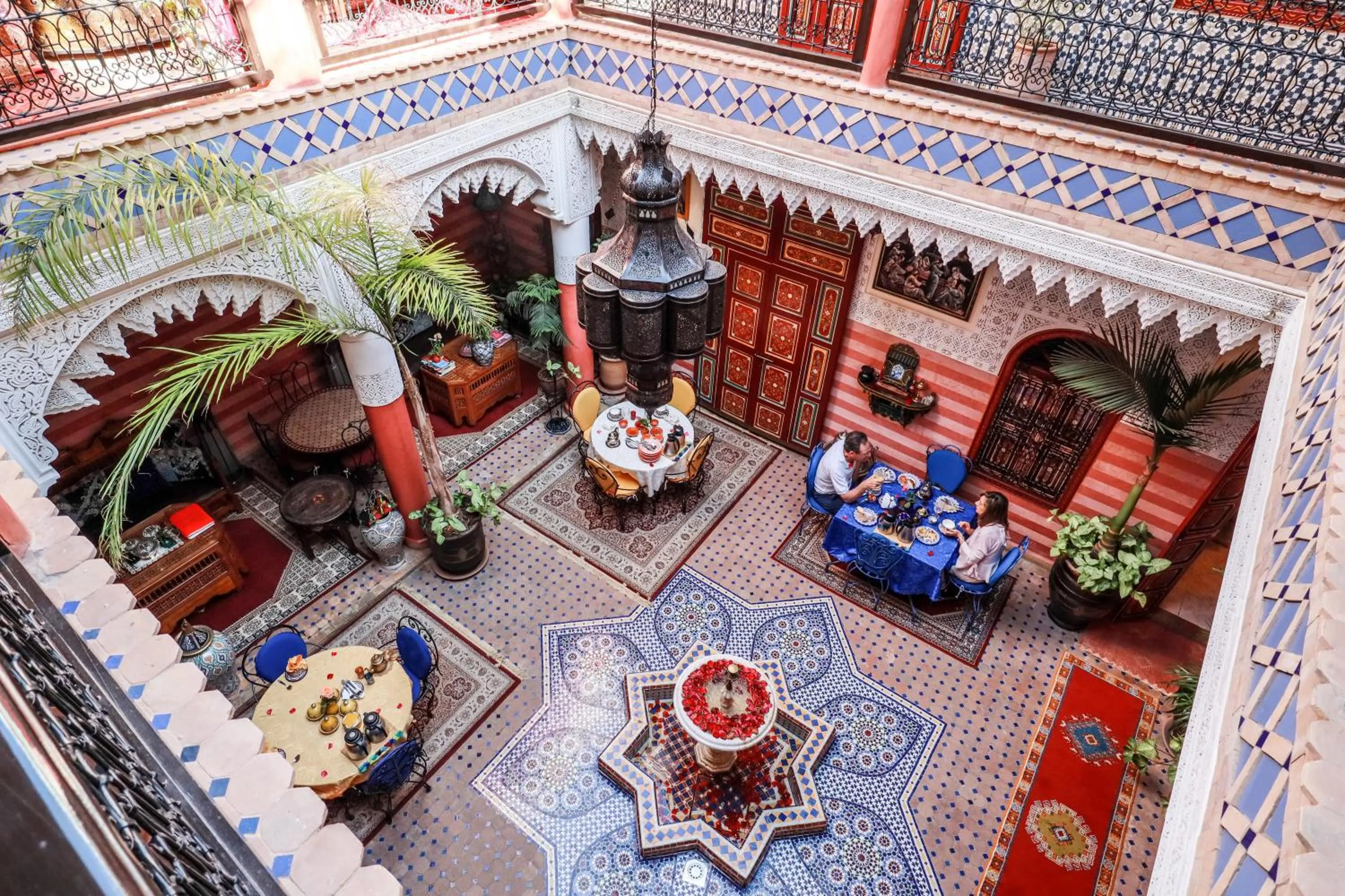 Patio in Riad bleu du Sud