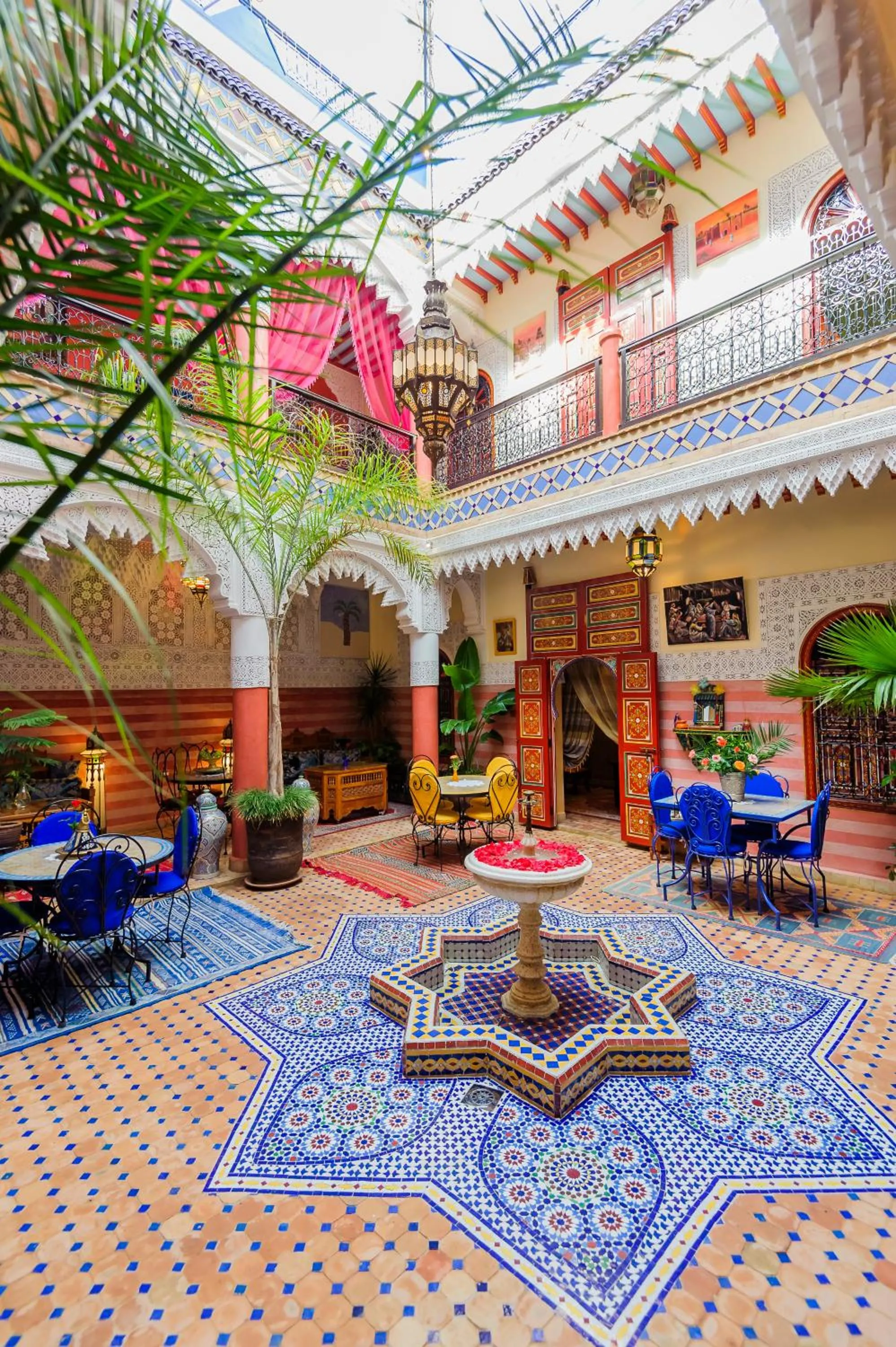 Patio in Riad bleu du Sud
