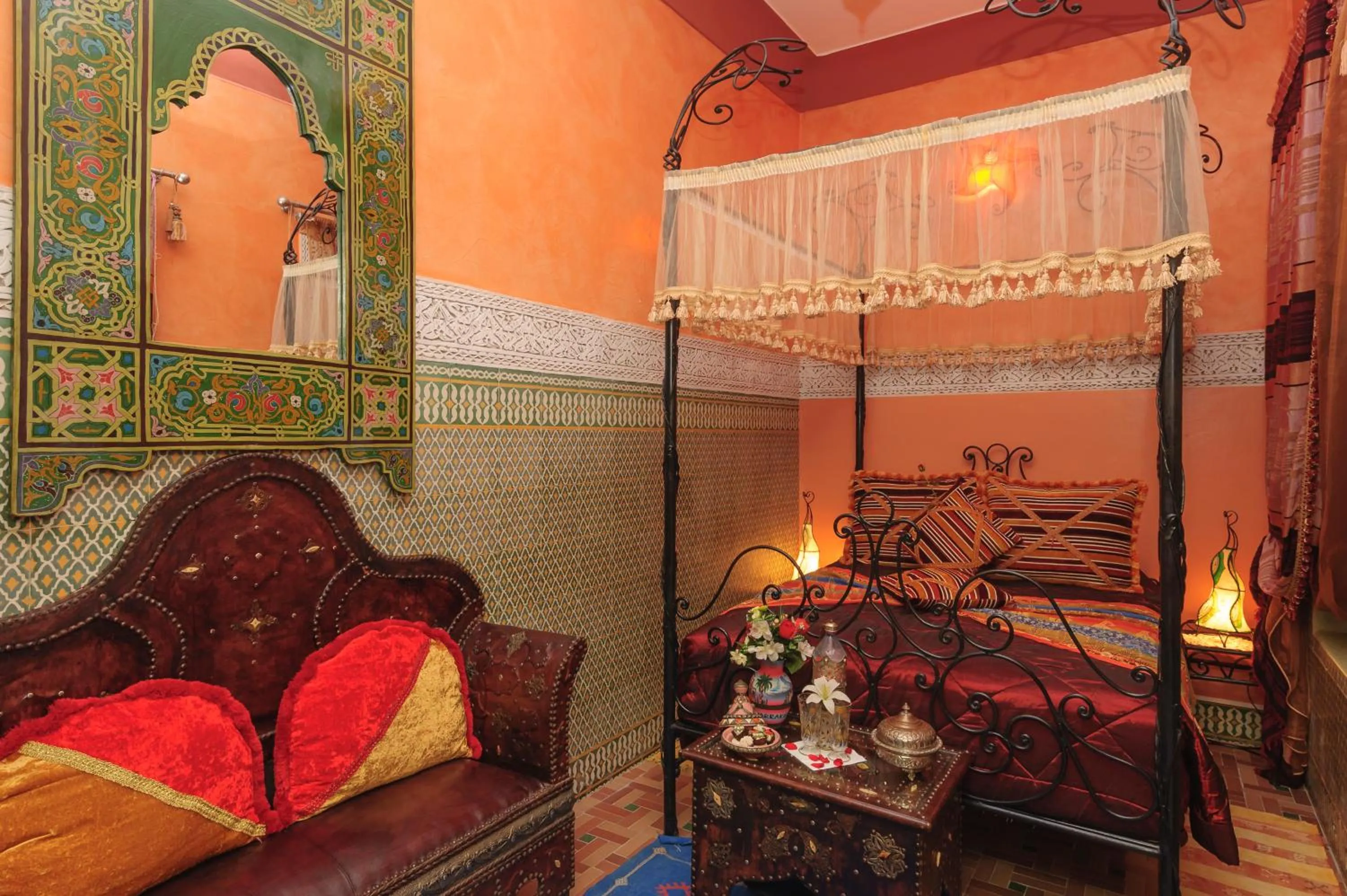 Bedroom, Bed in Riad bleu du Sud