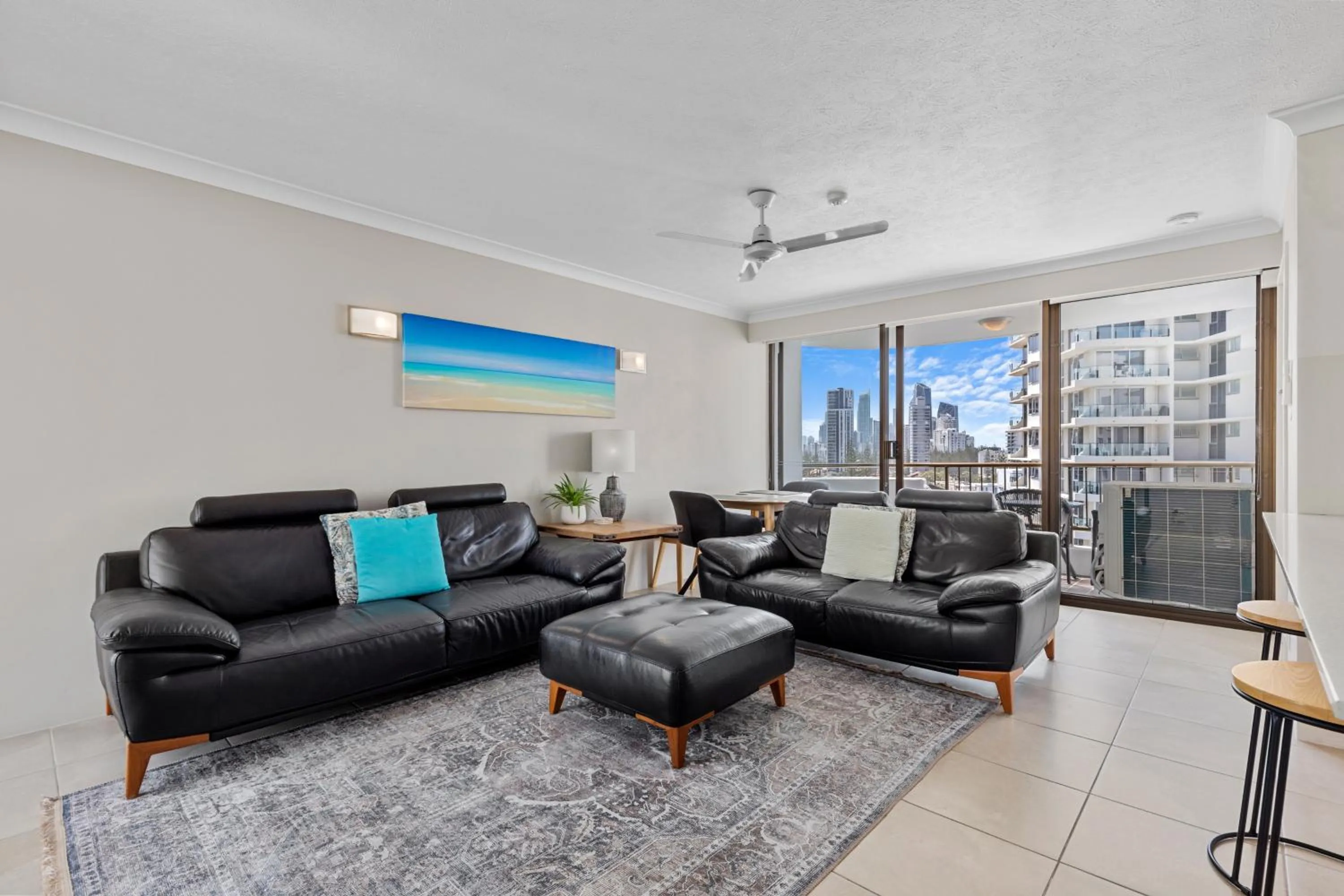 Living room in Pacific Resort Broadbeach