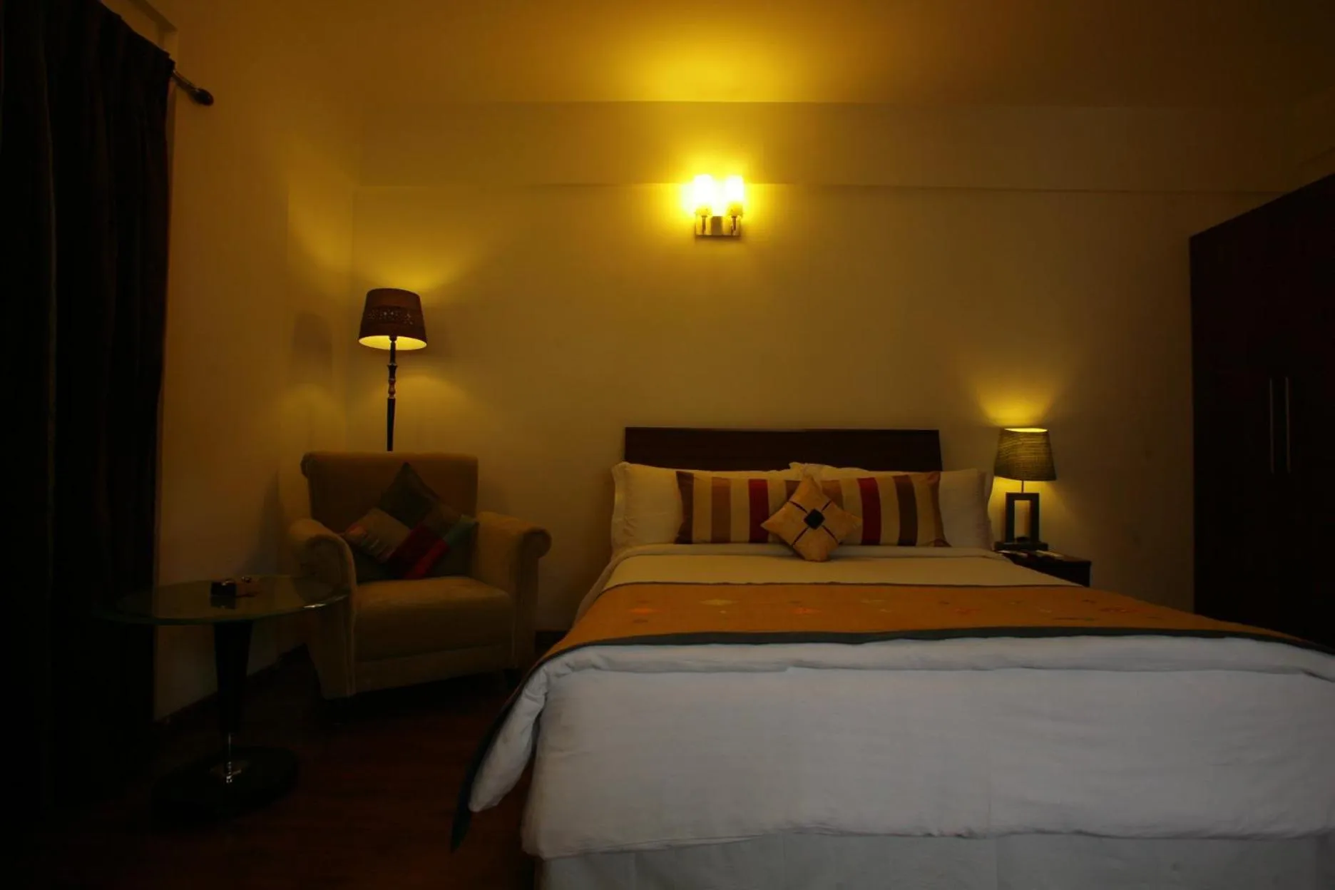 Bedroom, Bed in juSTa Off MG Road