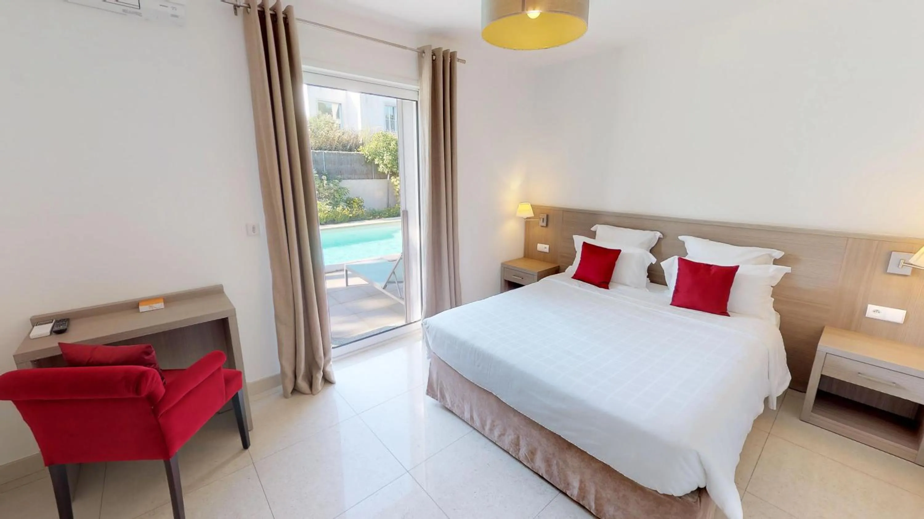 Bed in Domaine Villas Mandarine Private Pools & Spa