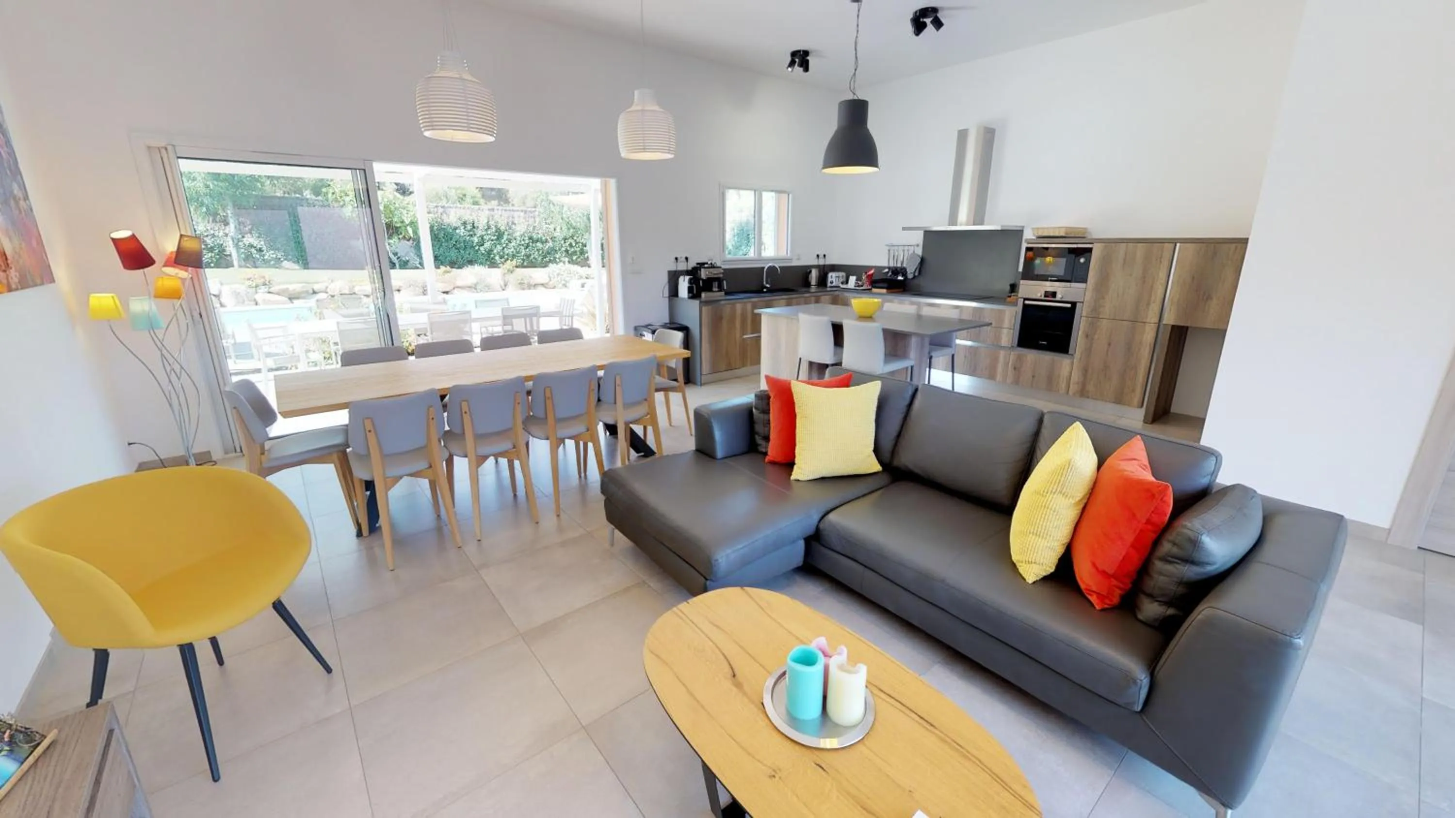 Kitchen or kitchenette in Domaine Villas Mandarine Private Pools & Spa