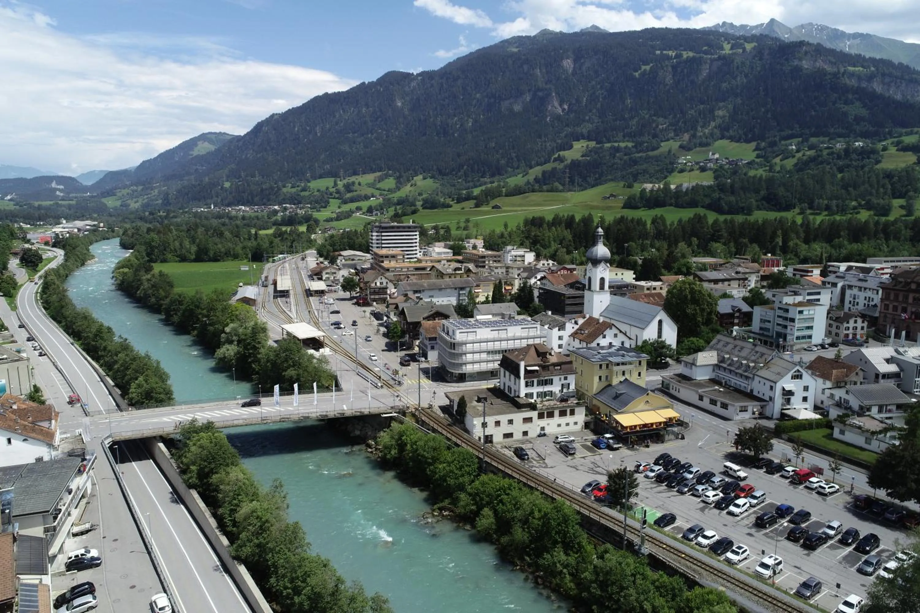 Bird's eye view in Hotel Rätia