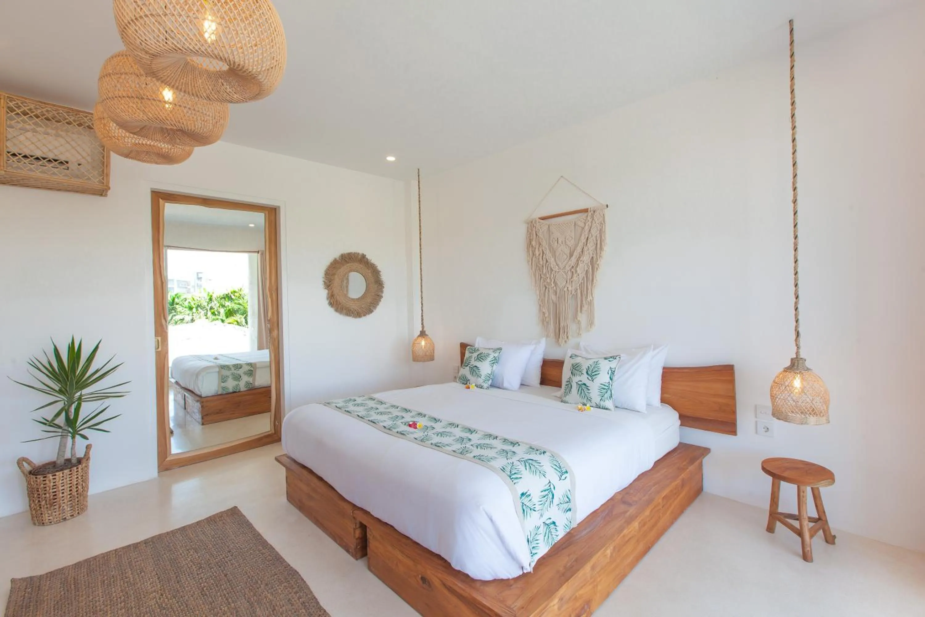 Bed in The Green Room Canggu