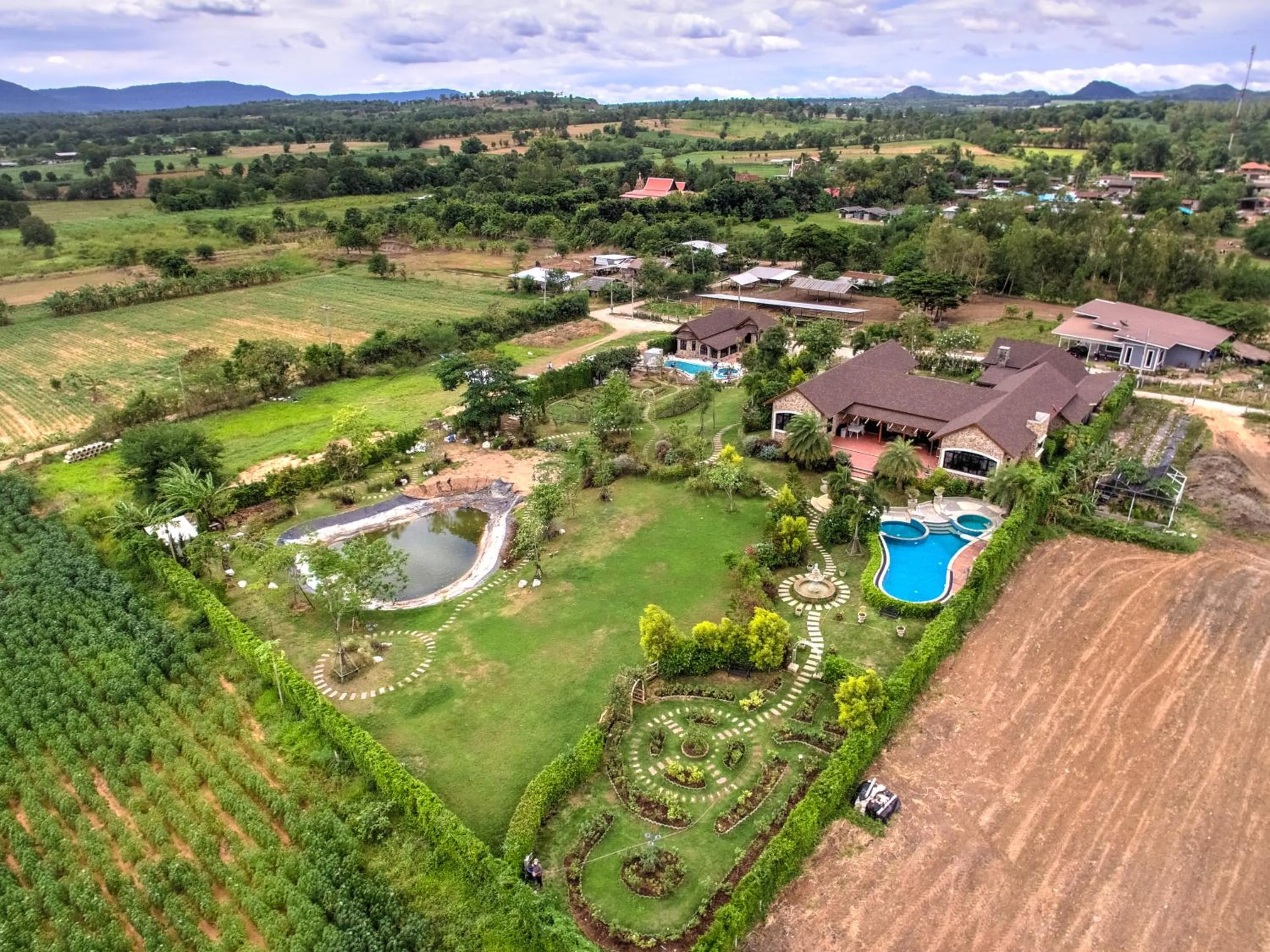 Bird's eye view in Chateau de Prim Khao Yai
