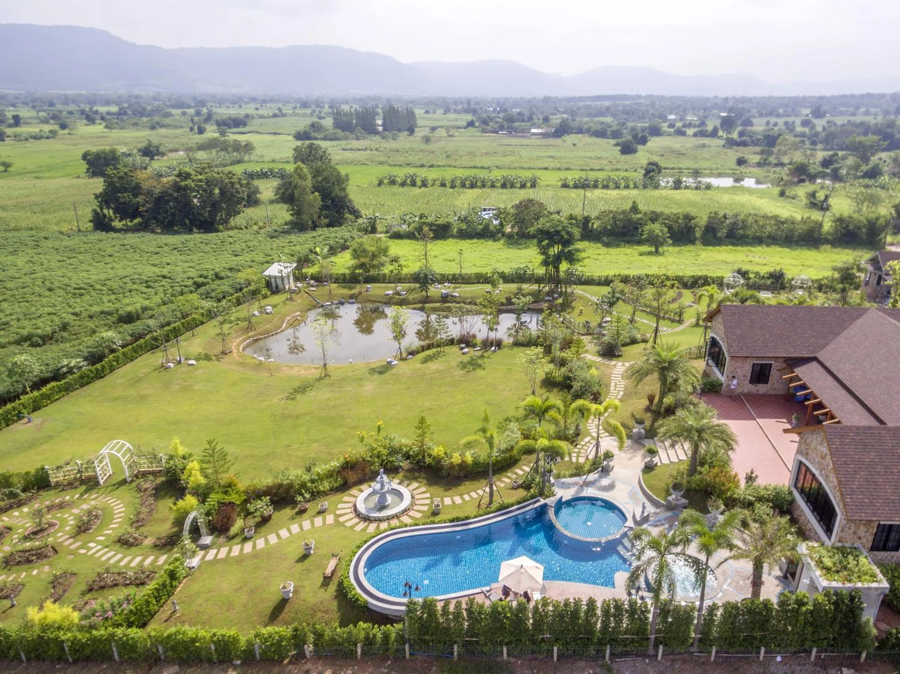 Bird's eye view in Chateau de Prim Khao Yai