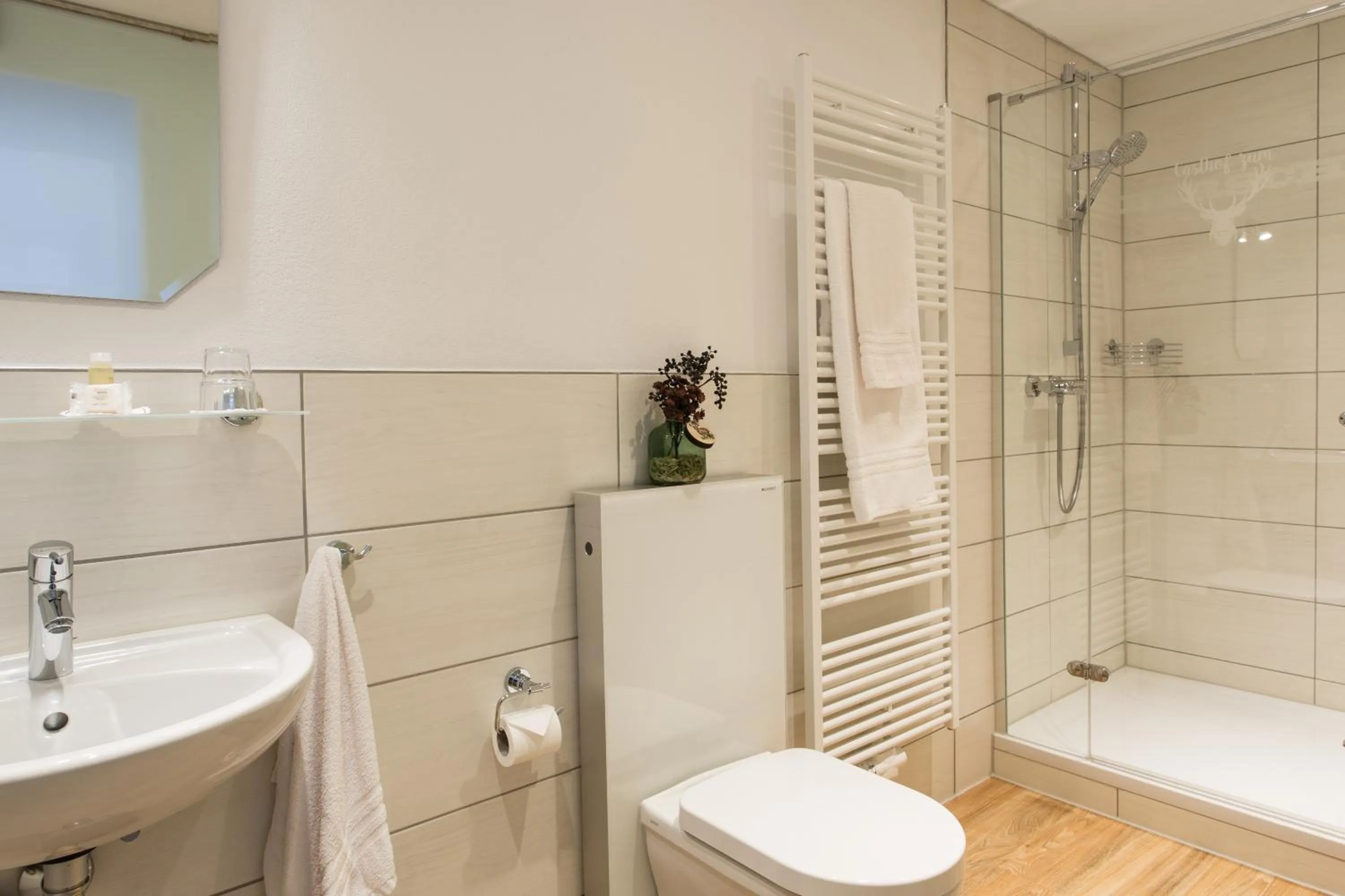 Bathroom in Gasthof zum Hirsch