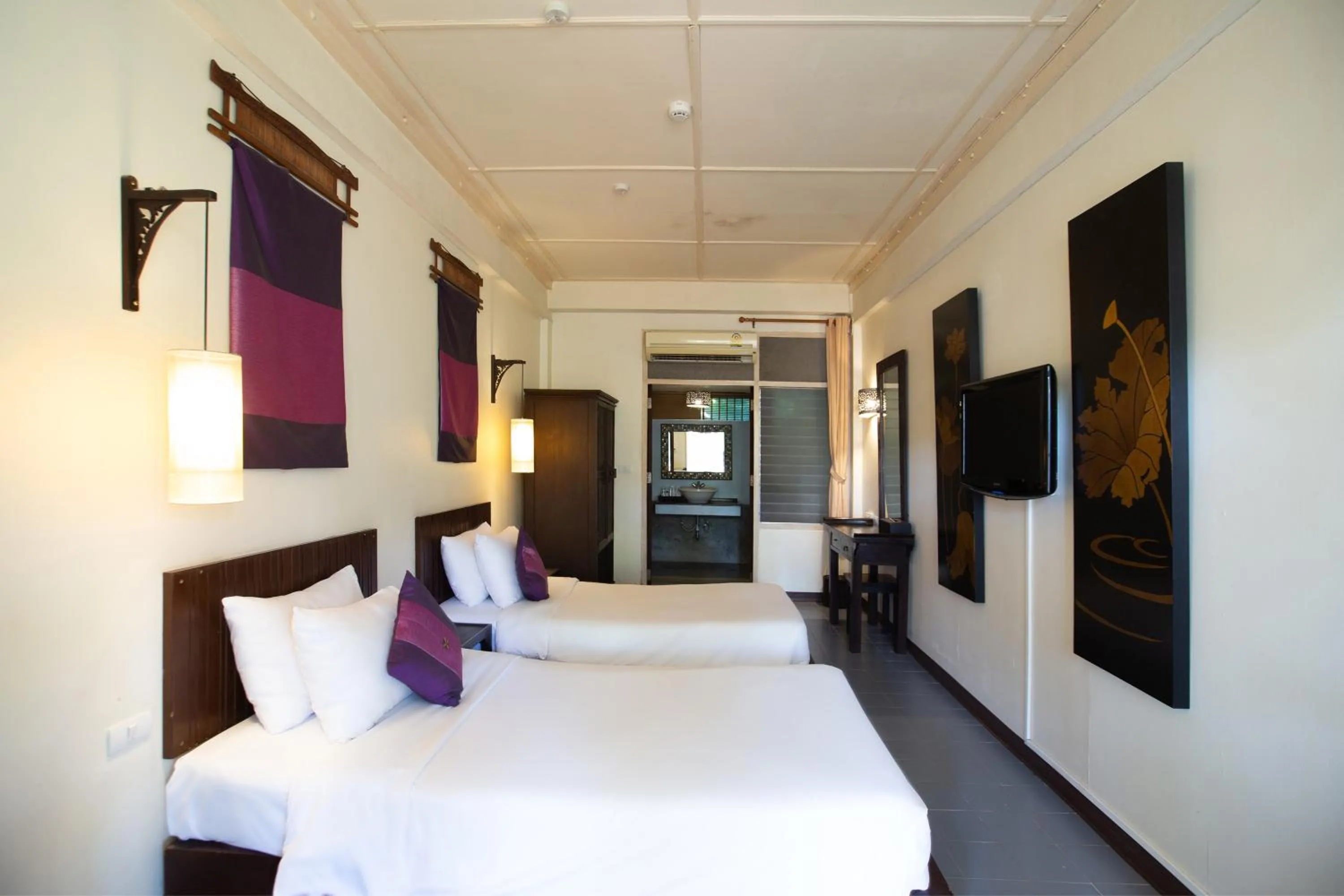 Bed in Eco Resort Chiang Mai