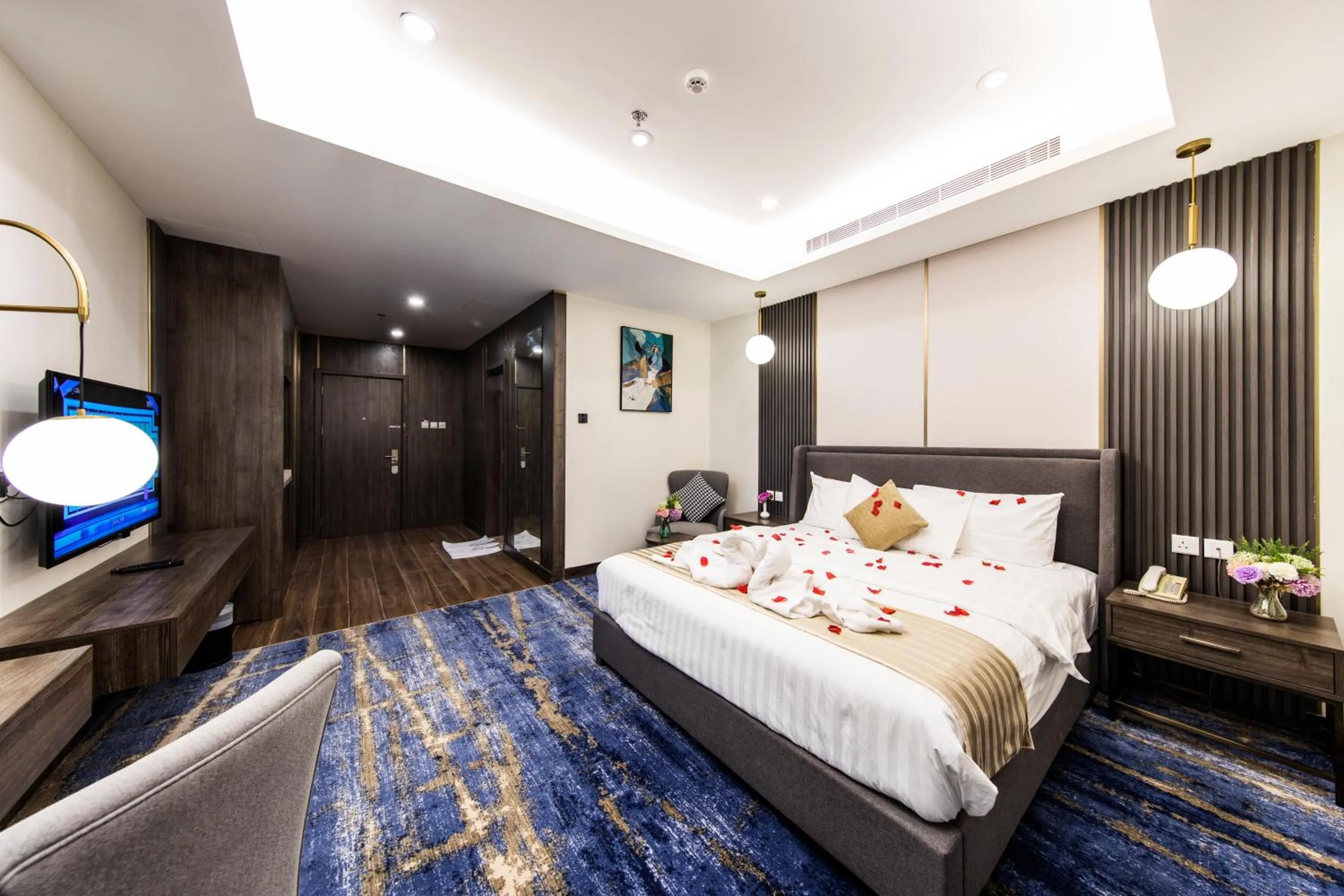 Bed in لي لي الهفوف للشقق المخدومة -درجة اقتصادية