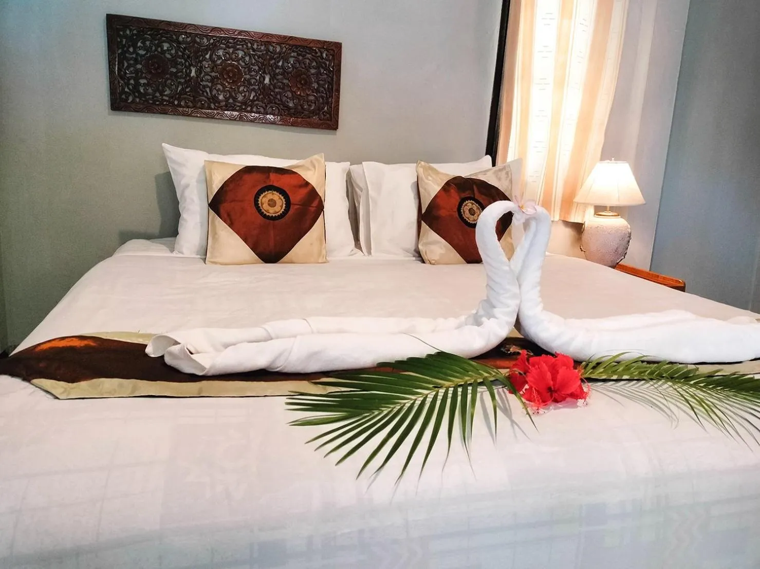 Bed in Phuwadee Resort