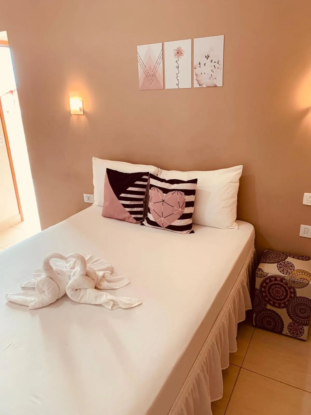 Bed in Pousada Recanto Som do Mar