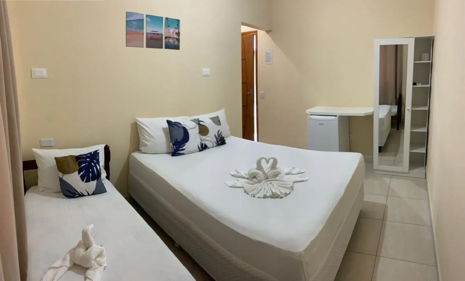 Bed in Pousada Recanto Som do Mar