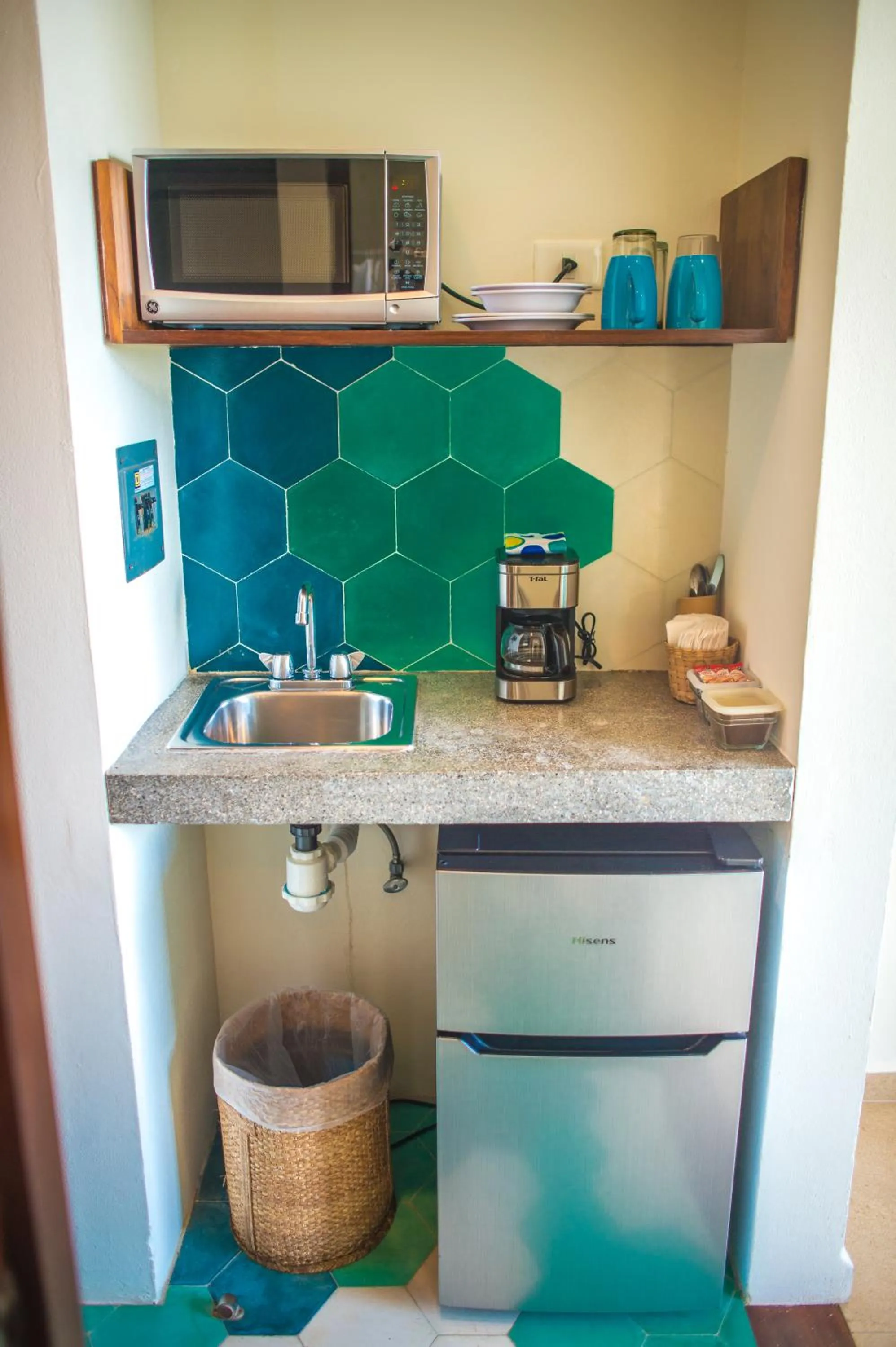 Kitchen or kitchenette in Suites Cielo y Mar