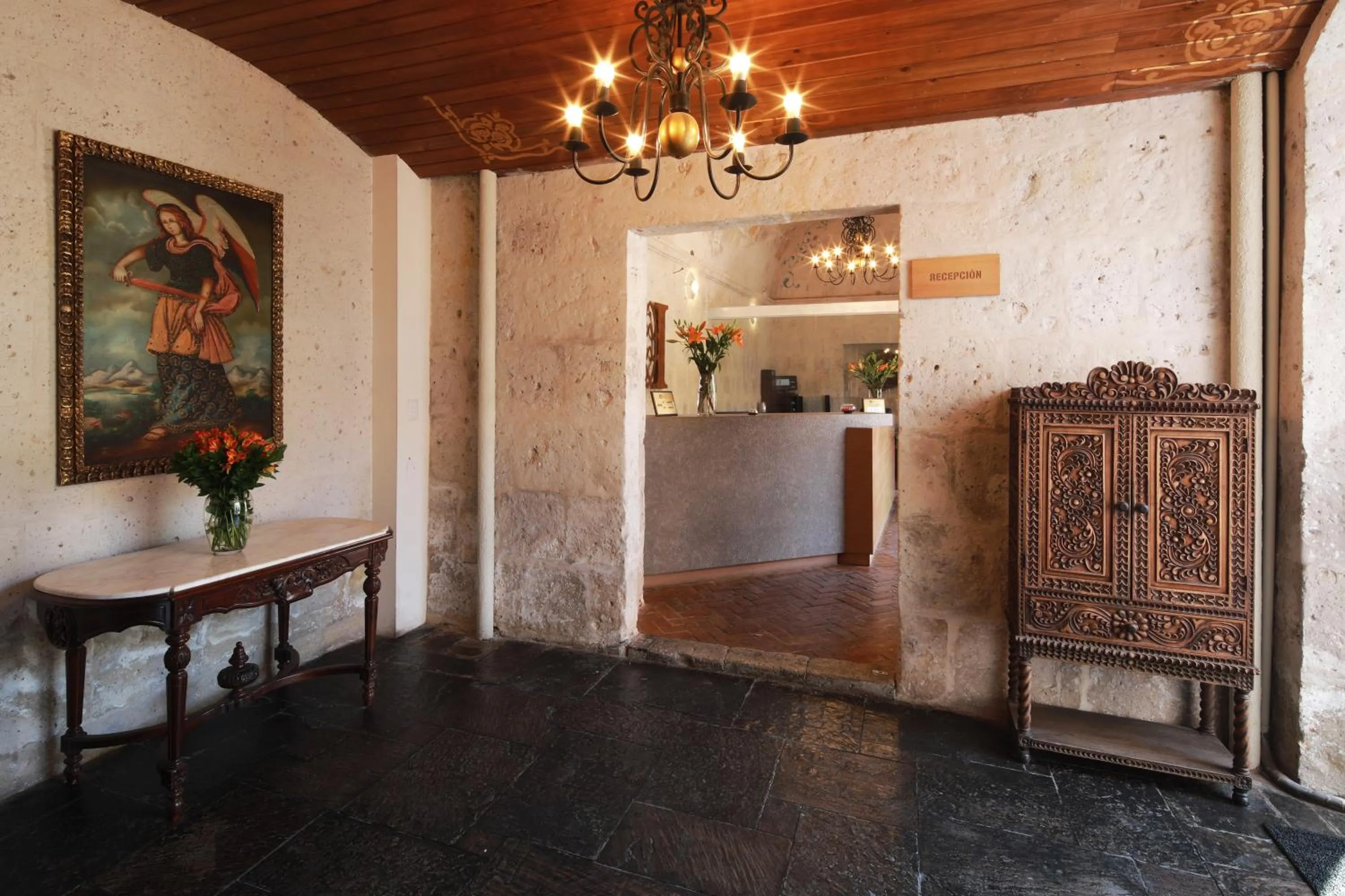 Lobby or reception in San Agustin Posada del Monasterio