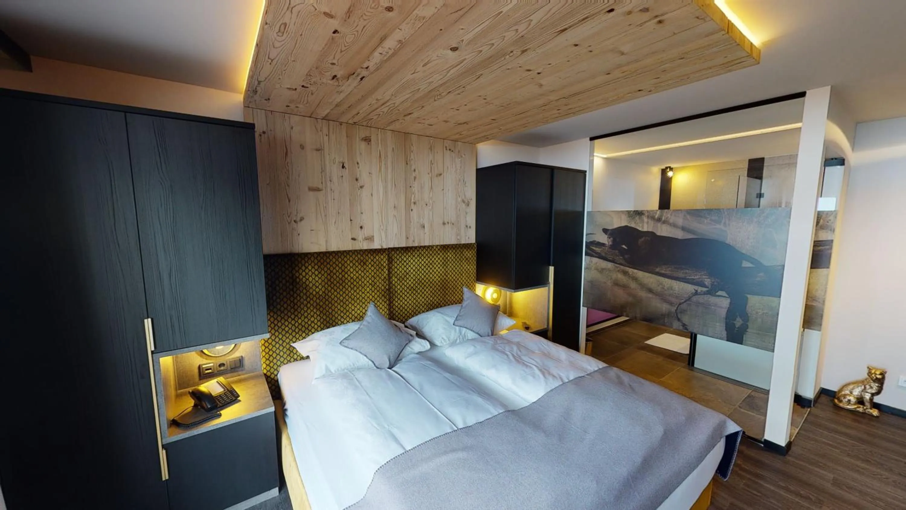 Bedroom, Bed in Hotel Panther'A