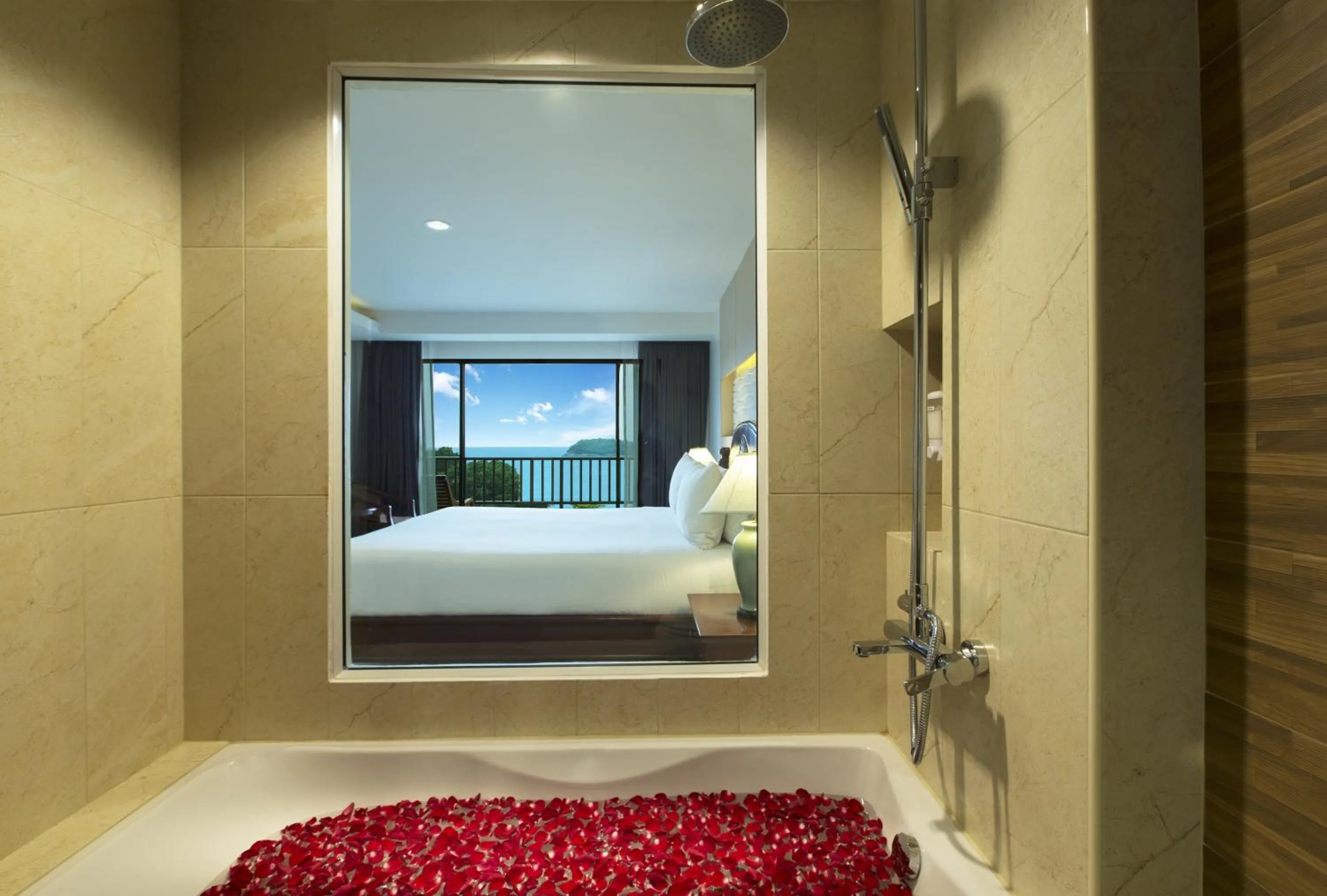 Bathroom, Bed in Chanalai Garden Resort, Kata Beach