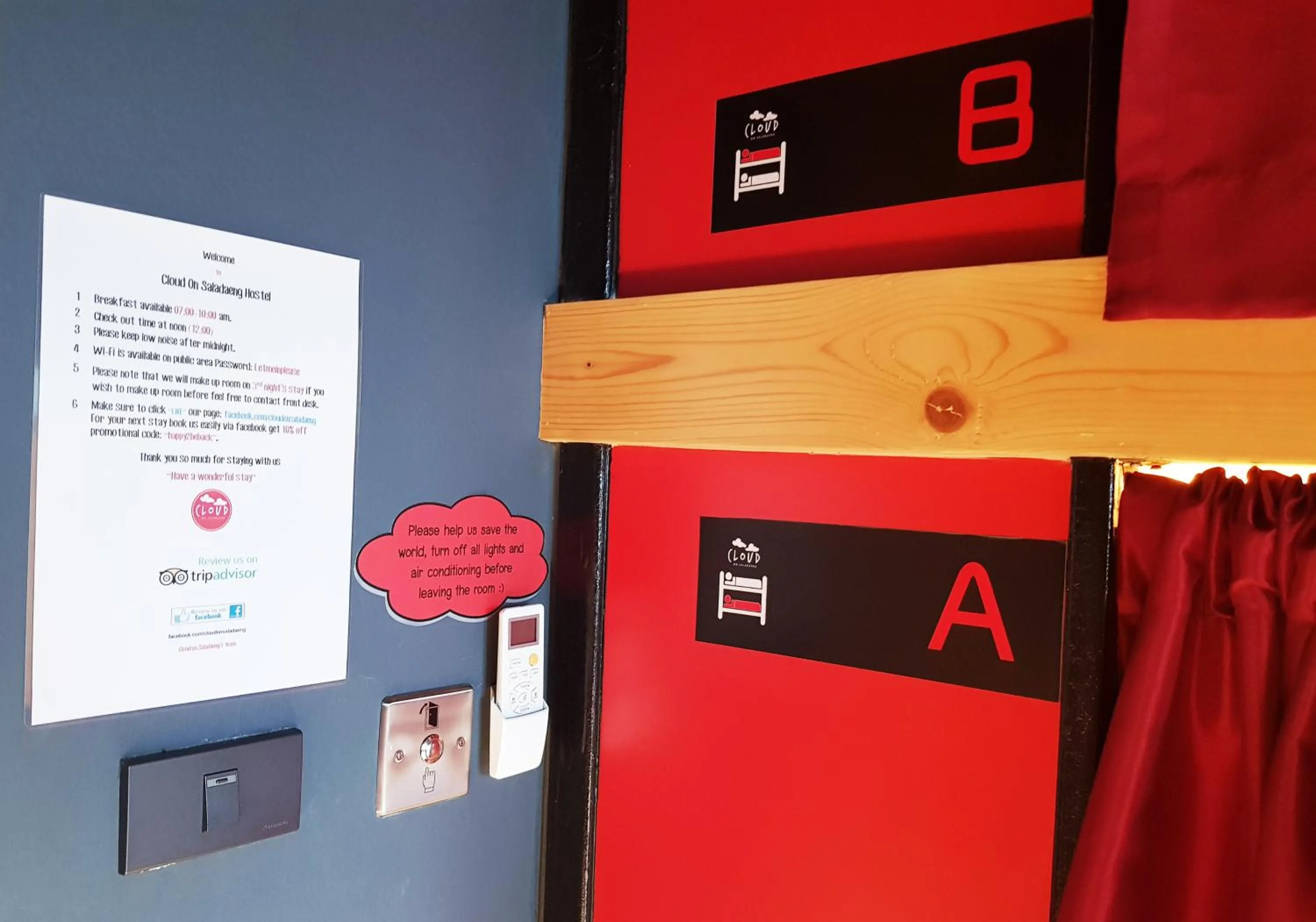 bunk bed in CLOUD on Saladaeng Silom Hostel Bangkok