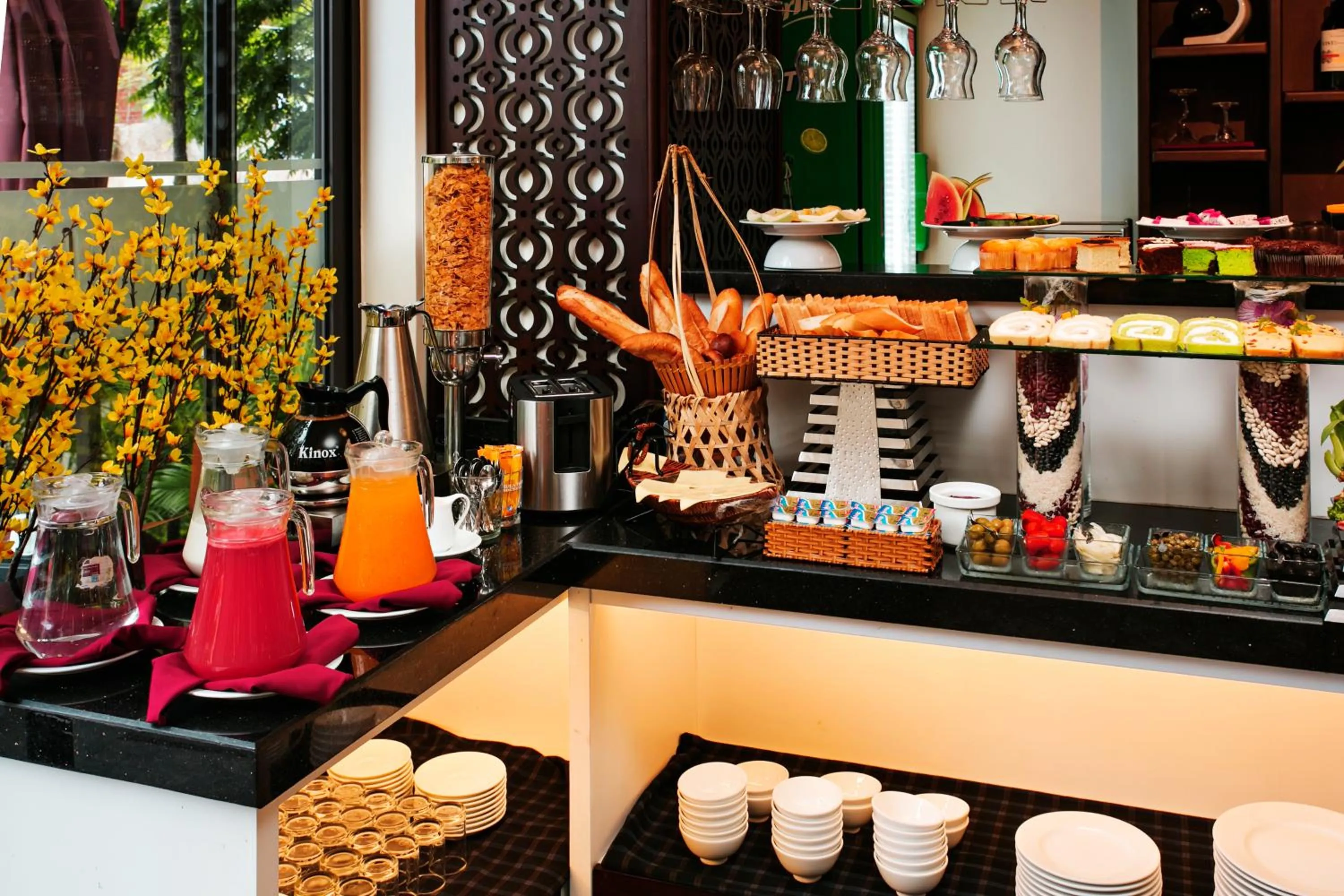 Buffet breakfast in Haka Boutique Hotel