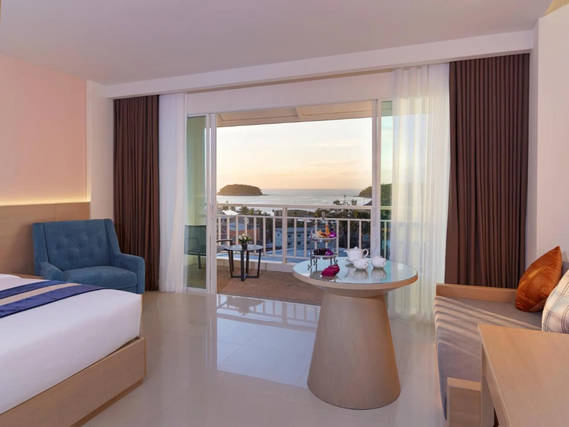 View (from property/room), Bed in Chanalai Flora Resort, Kata Beach