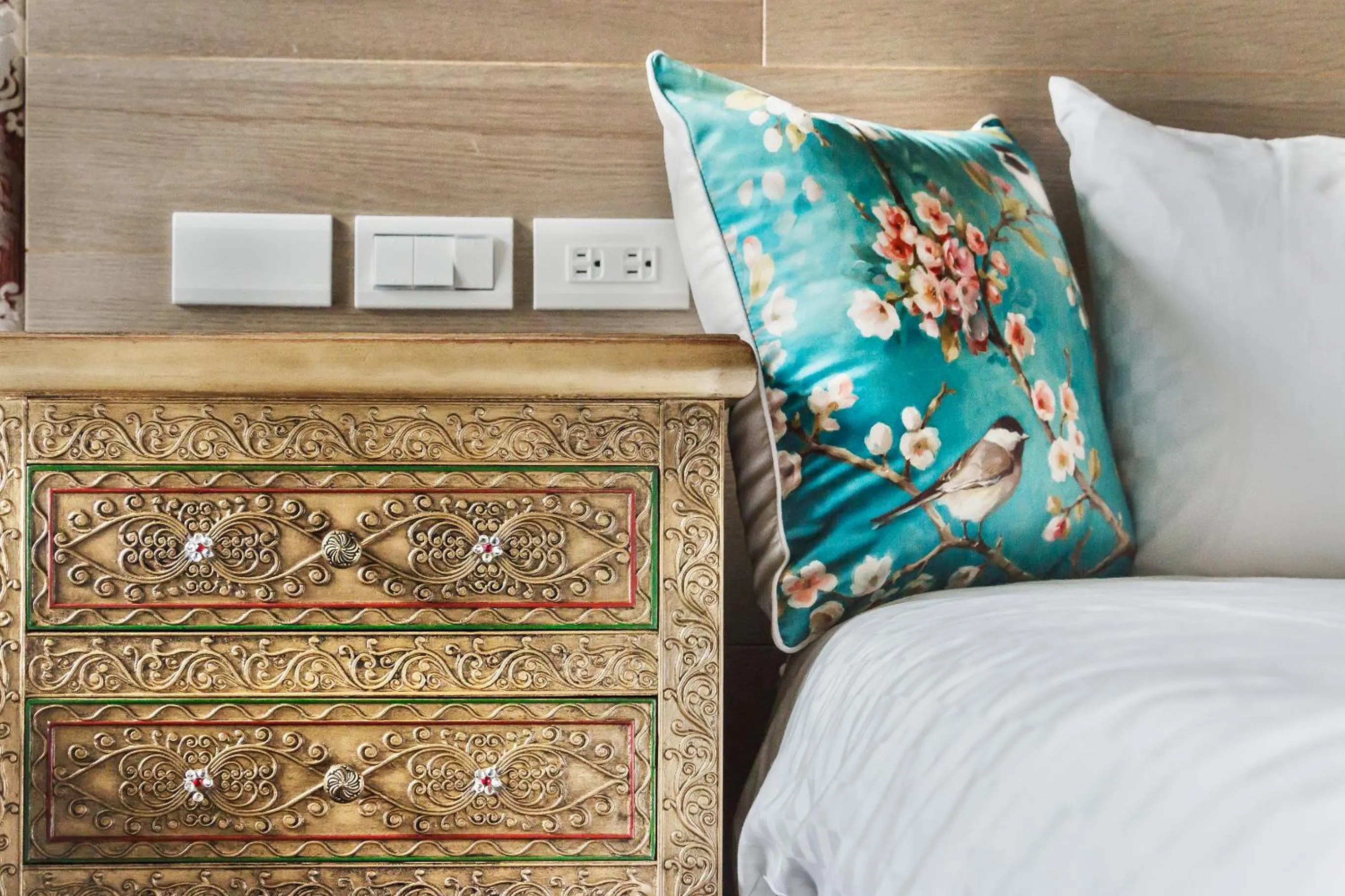 Decorative detail, Bed in The Dawn B&B