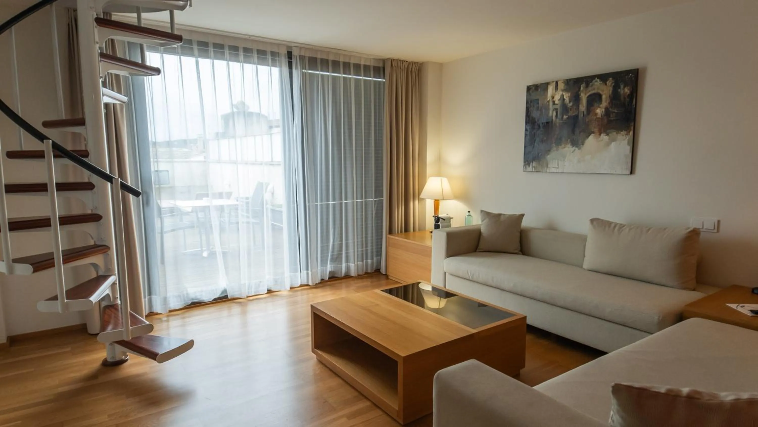 Seating area in Hotel Balneario Prats