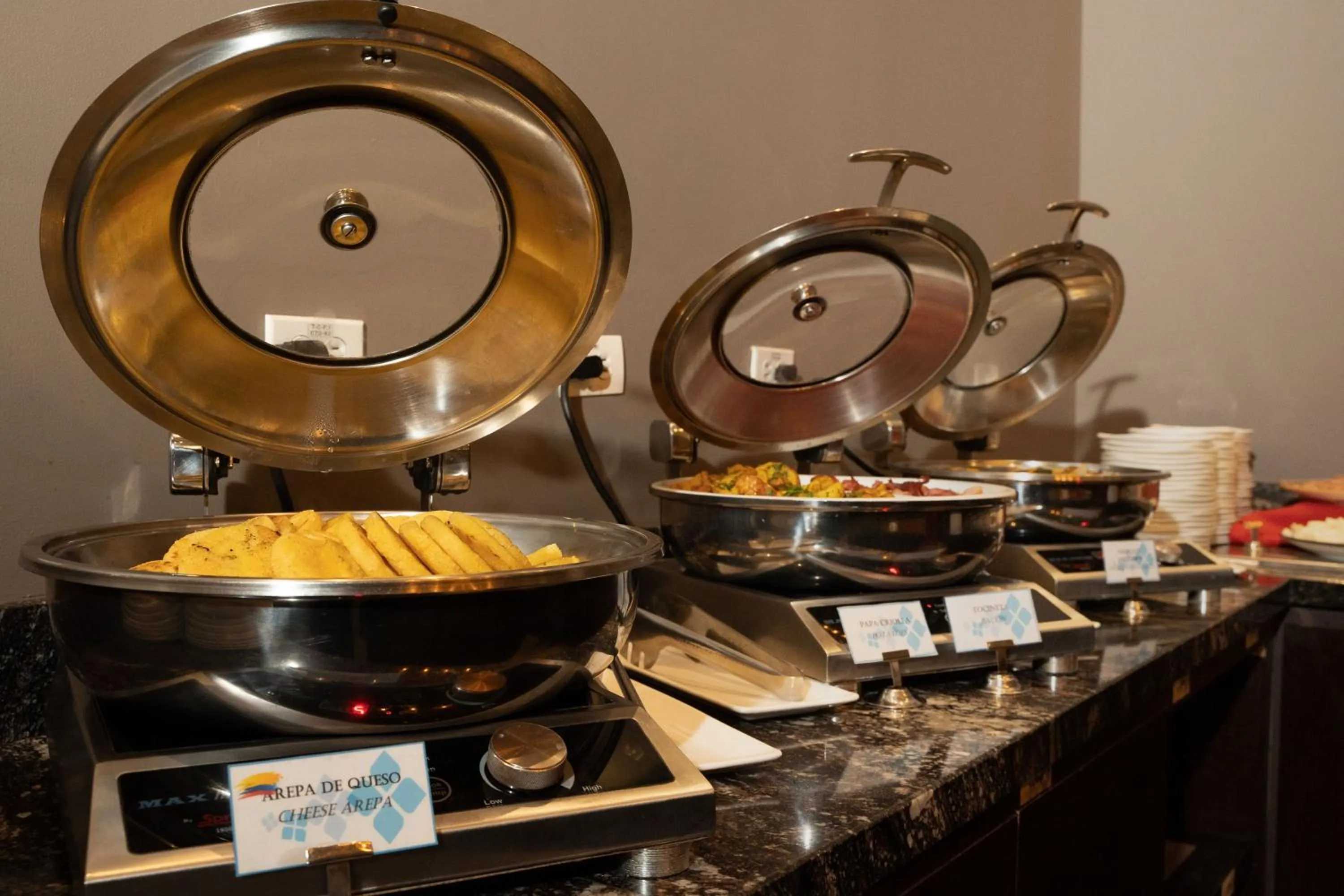 Buffet breakfast in Hilton Garden Inn Bogota Airport