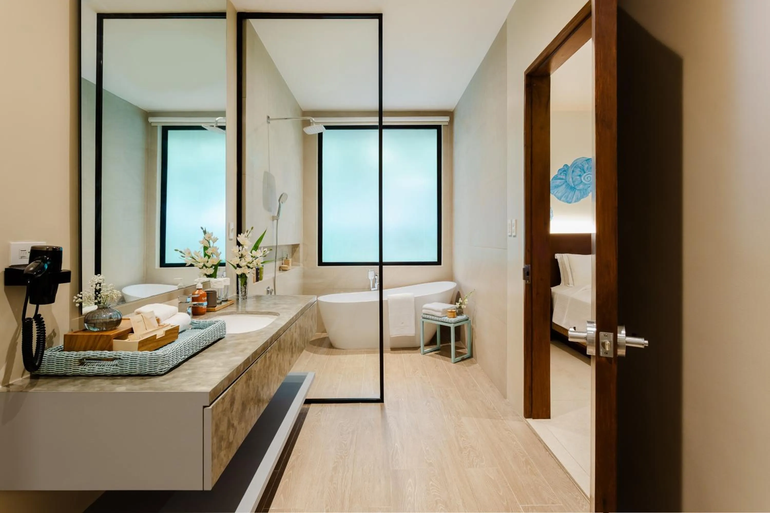 Bathroom, Bed in Discovery Coron formerly Club Paradise Palawan