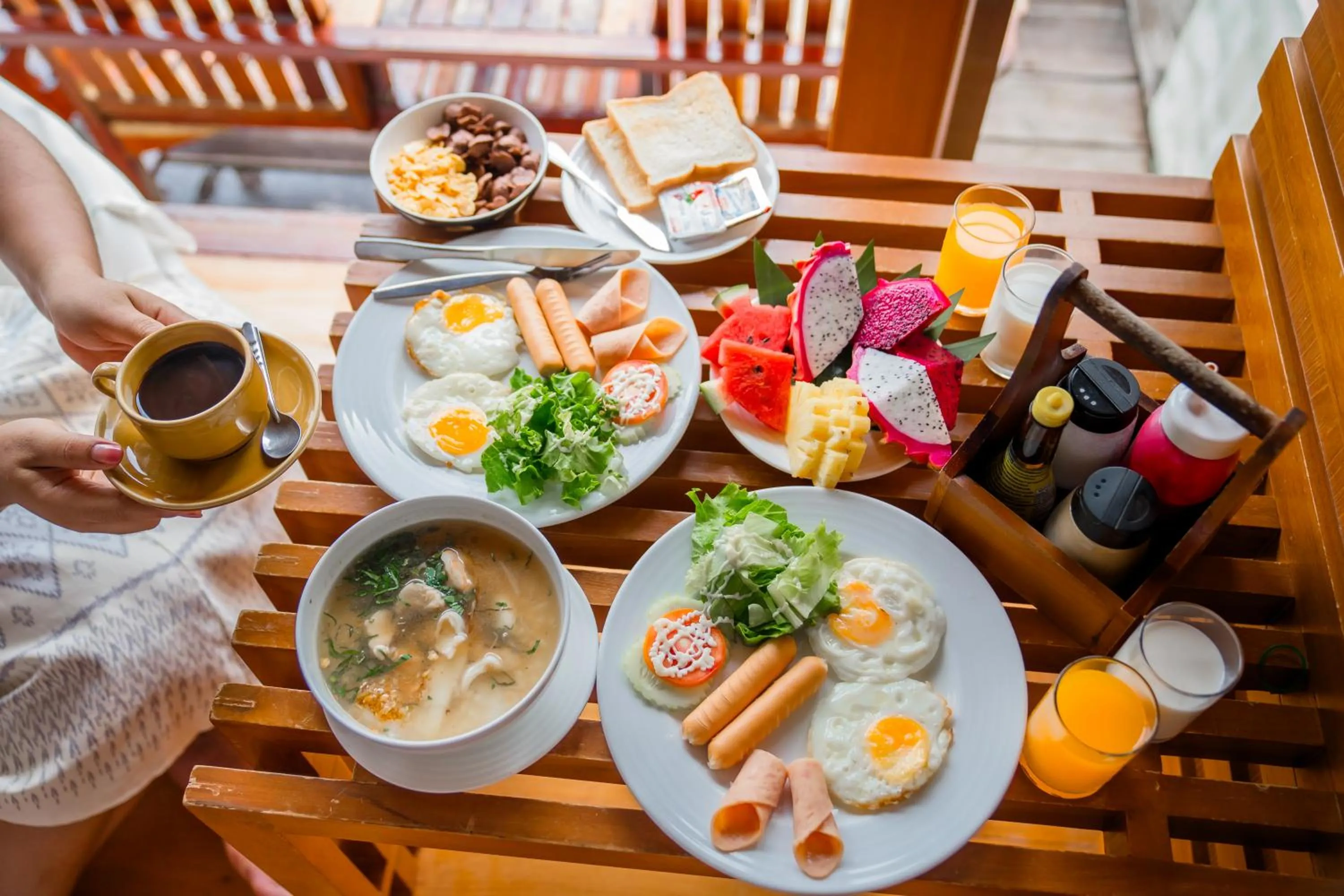 Breakfast in Salakphet Resort